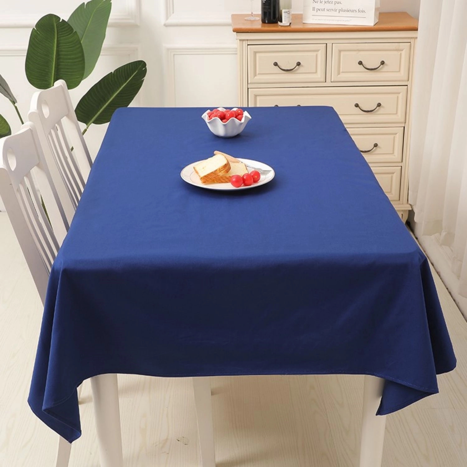 Tablecloth Rectangular Cotton Table Cloth Fitted Cover 2