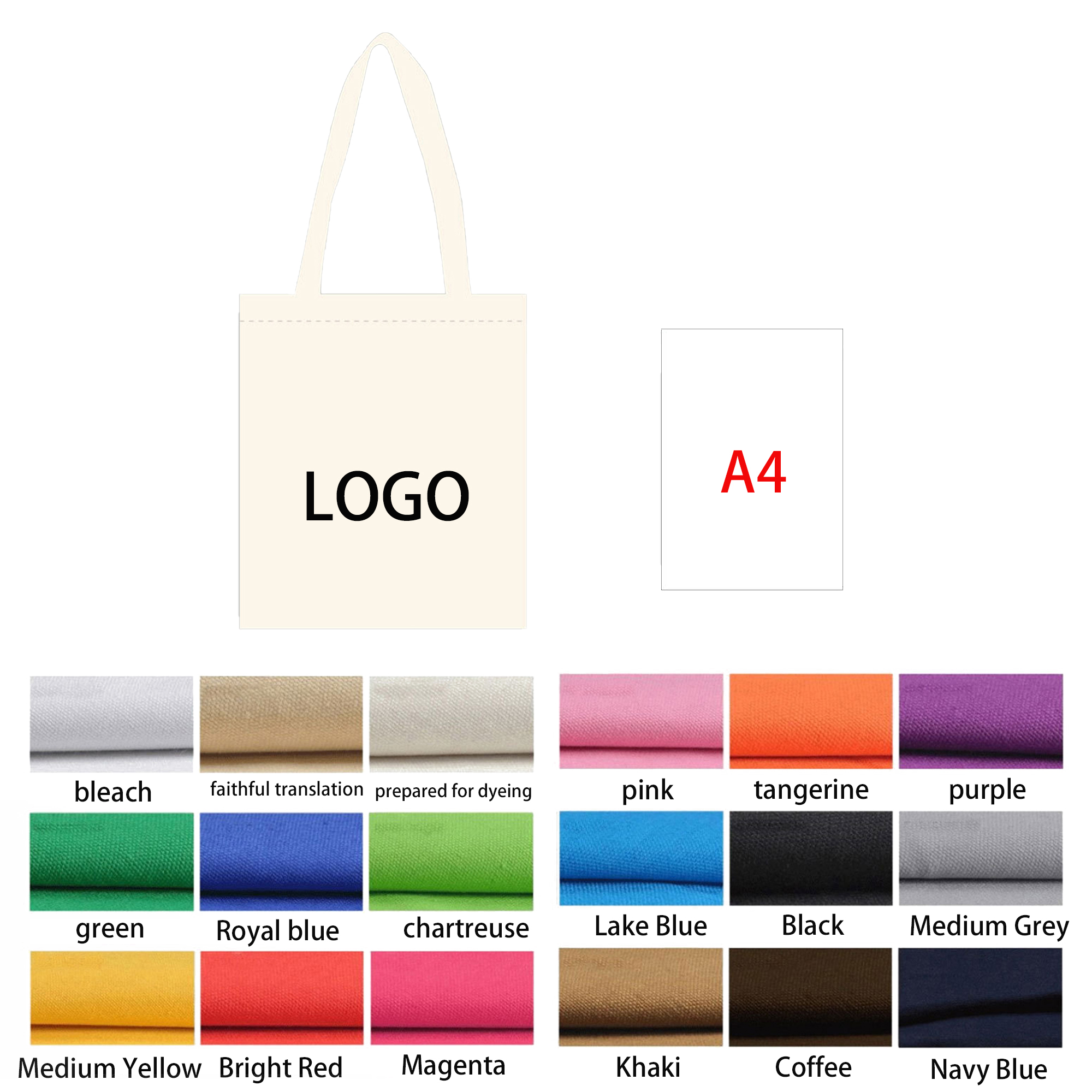 canvas tote bag, custom tote bag with logo imprint 1