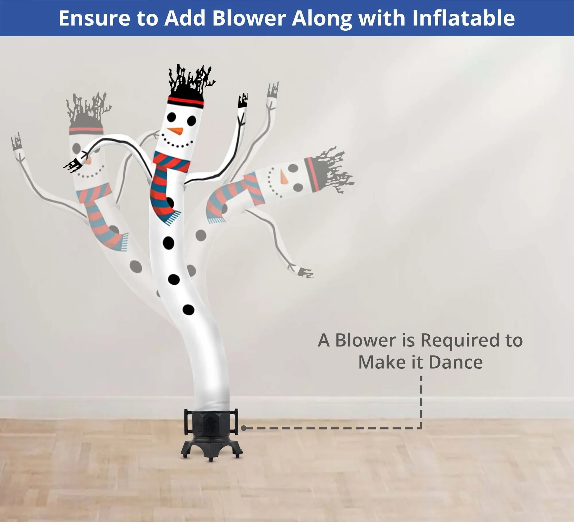 Snowman Inflatable Tube Man with Blower 5