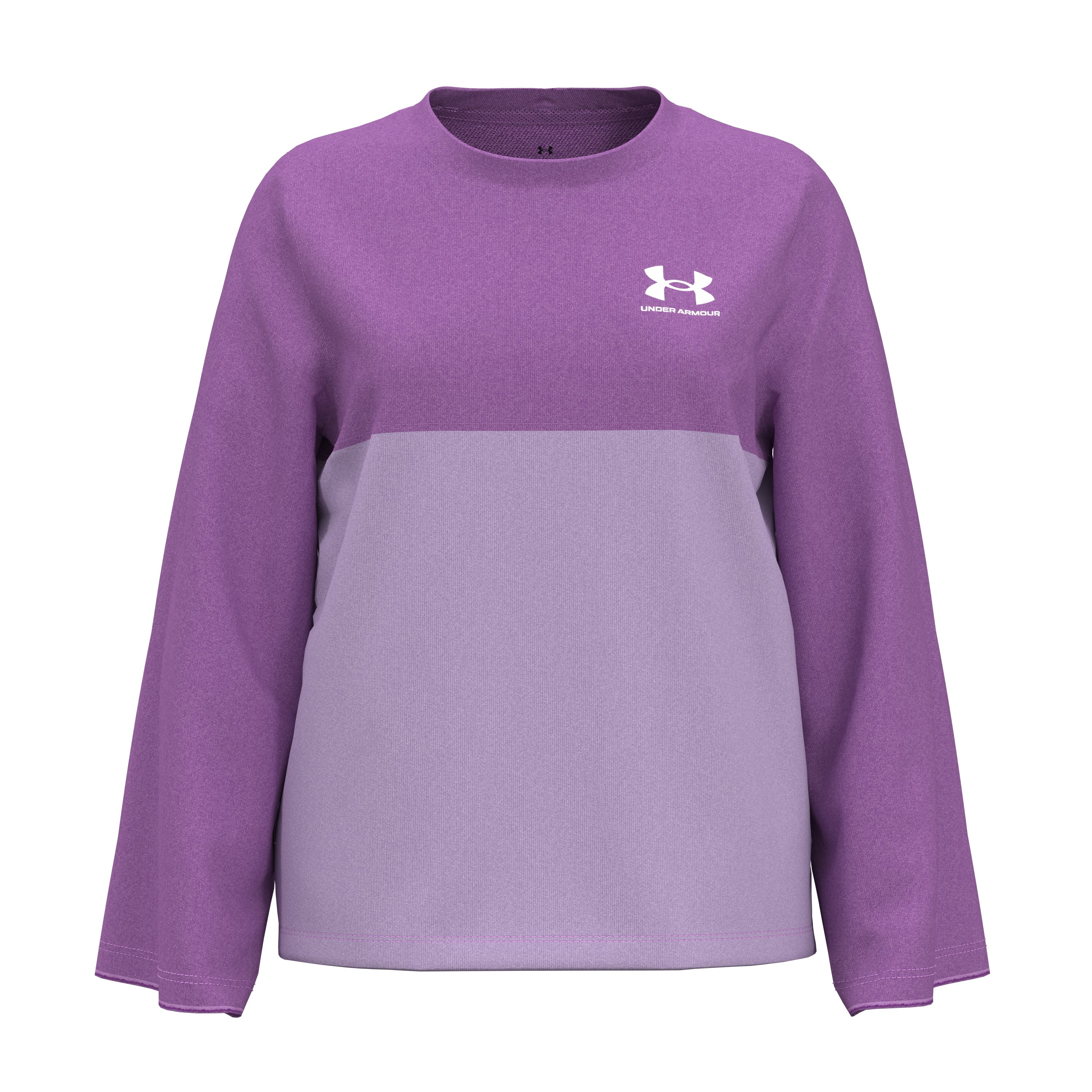 Girls' UA Rival Terry Bell Sleeve Crew, custom hoodie or sweatshirt with logo imprint 4