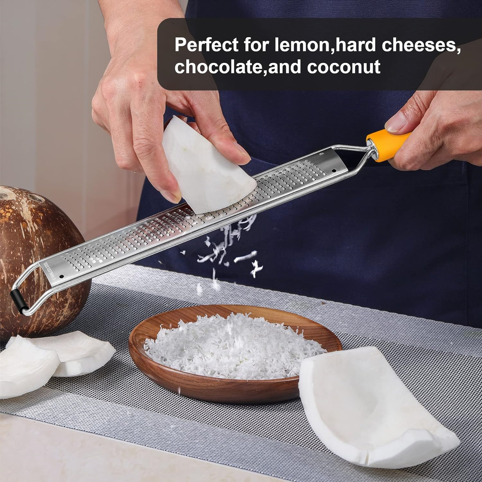 Stainless Steel Hand Grater For Lemon, Cheese And Vegetable 5