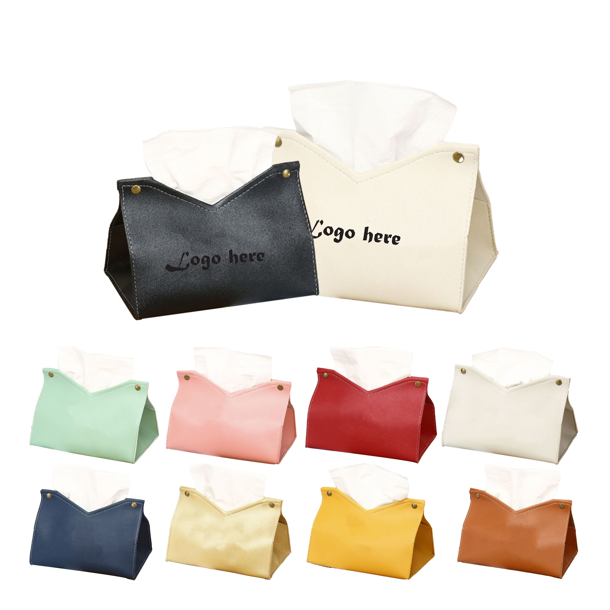 Home Simple Leather Paper Towel Box 2