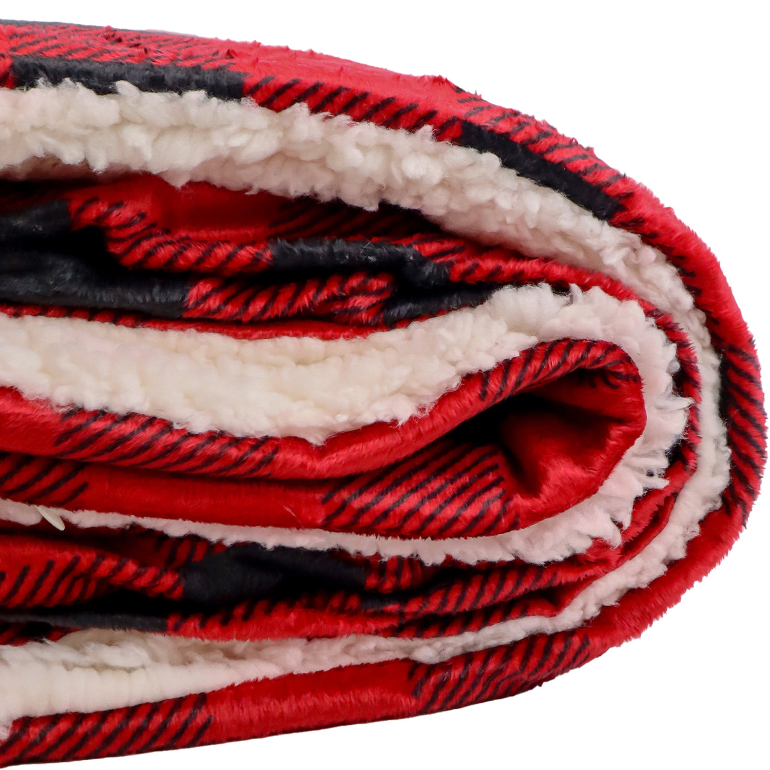 50"x 60" Mink Sherpa Blankets Plaid 2