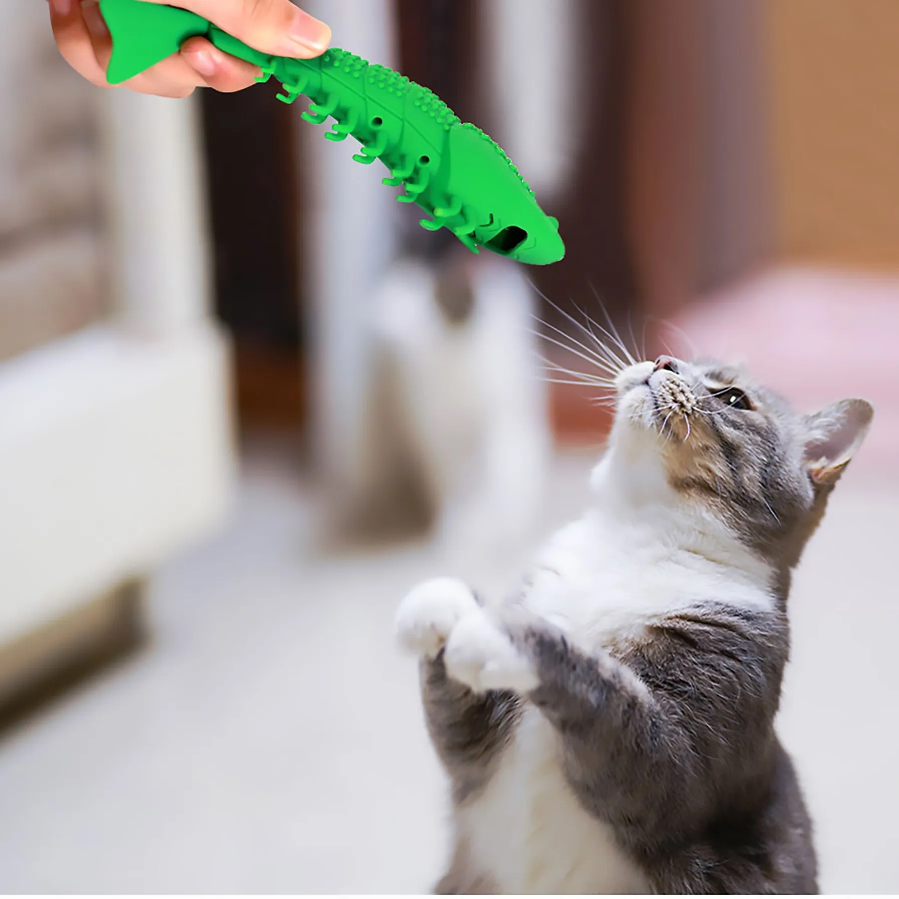 Rubber Imitation Shrimp Teeth Grinding Cat Mint Toy 3