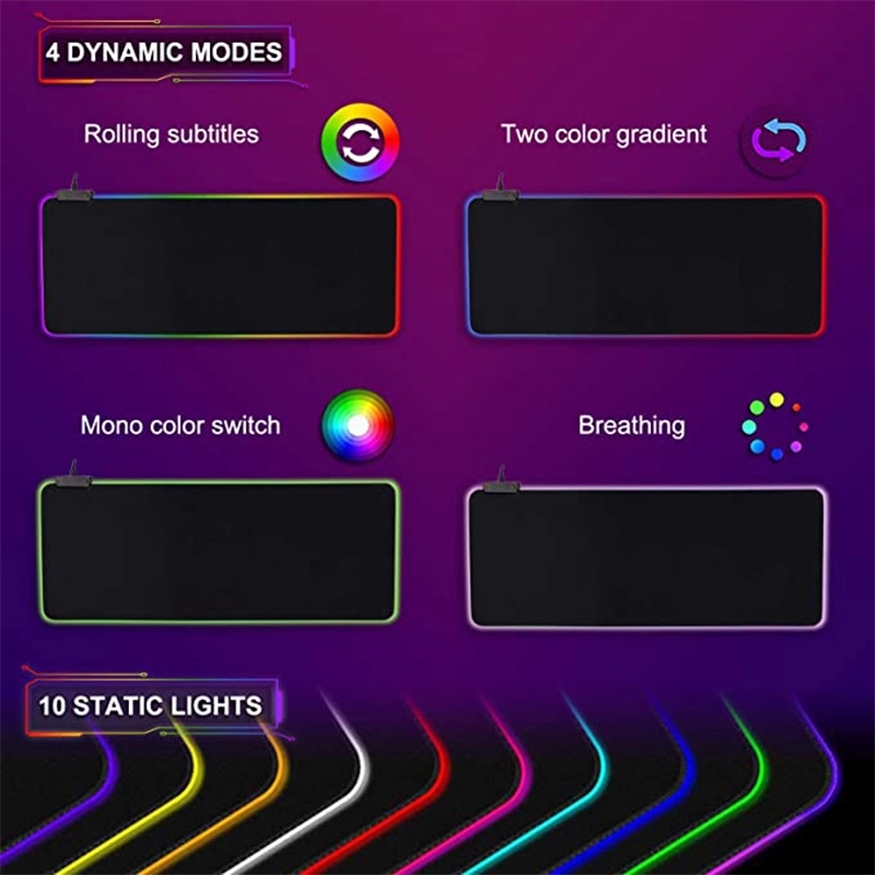 Large extension game pad soft LED mouse 4