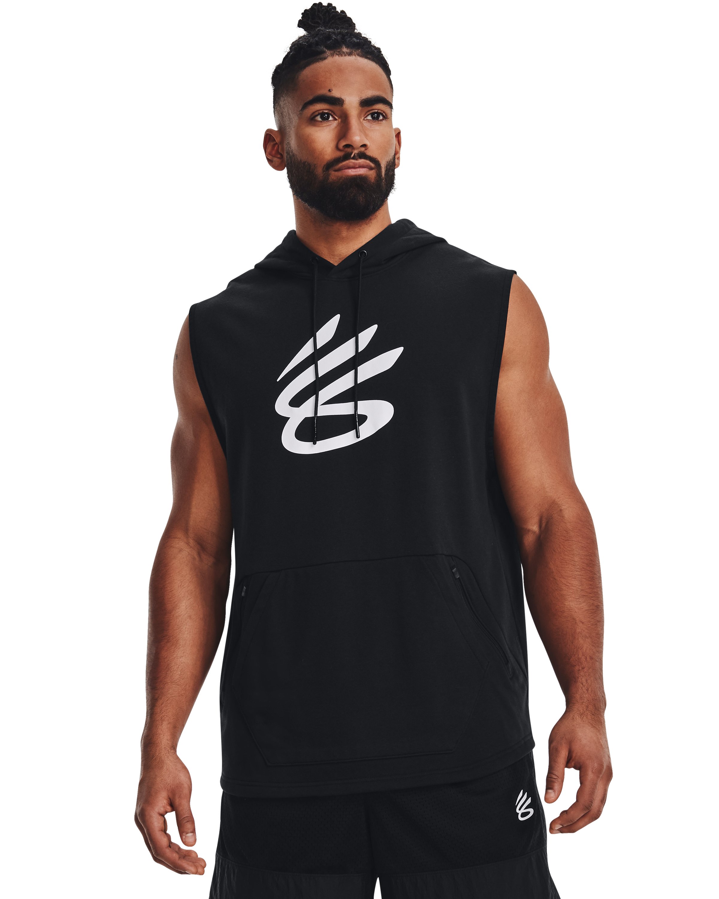Curry Sleeveless Men's Hoodie, custom hoodie or sweatshirt with logo imprint 3