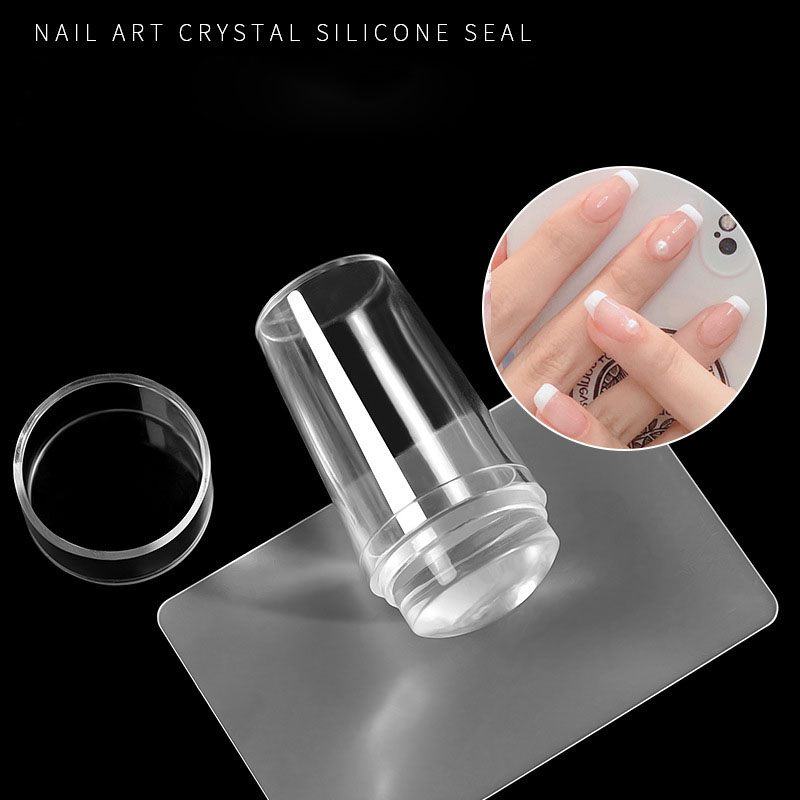 Full Transparent Silicone Head Nail Print Art Stamper/ Manicure Print Tool 9