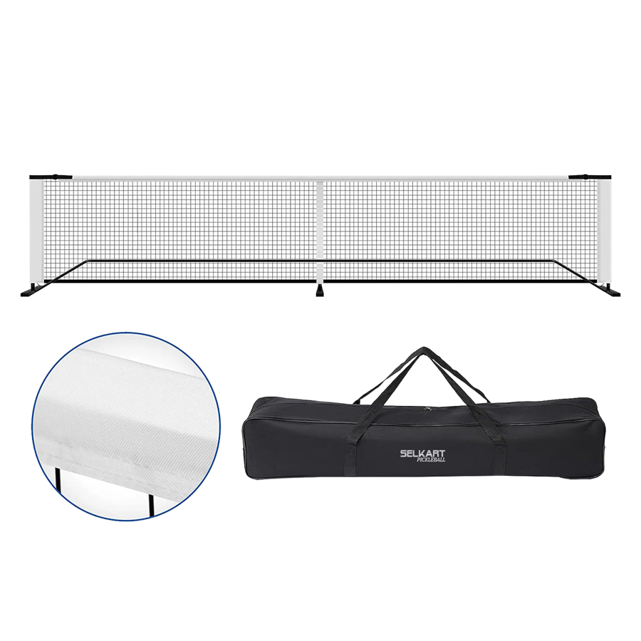 Pickleball Rack Set - Net + Iron Stand + Handle Bag w/ 6 PCS