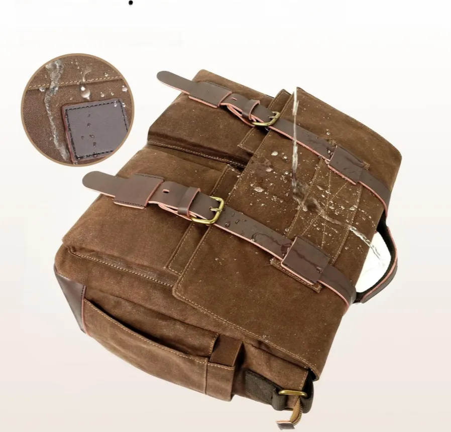 Canvas Leather Computer Laptop Bag 6