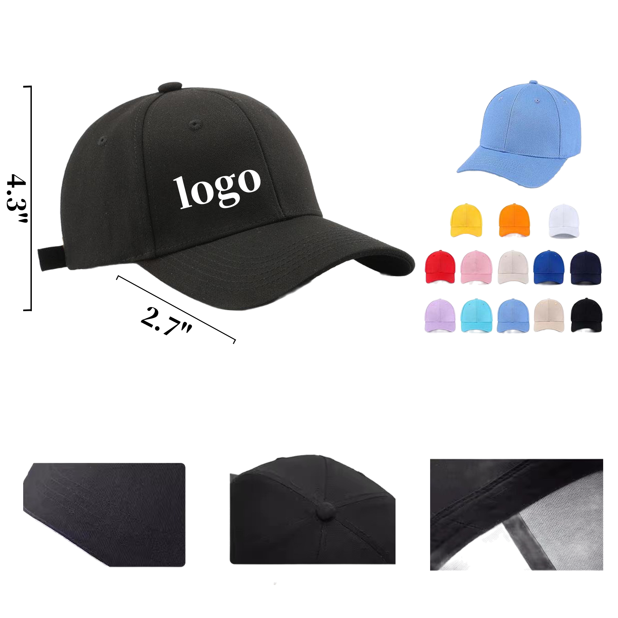 Cotton customized high-end baseball cap 1