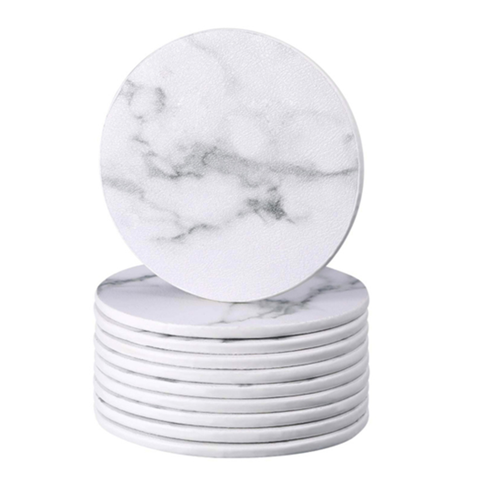 White Color Marble Cup Coaster 2