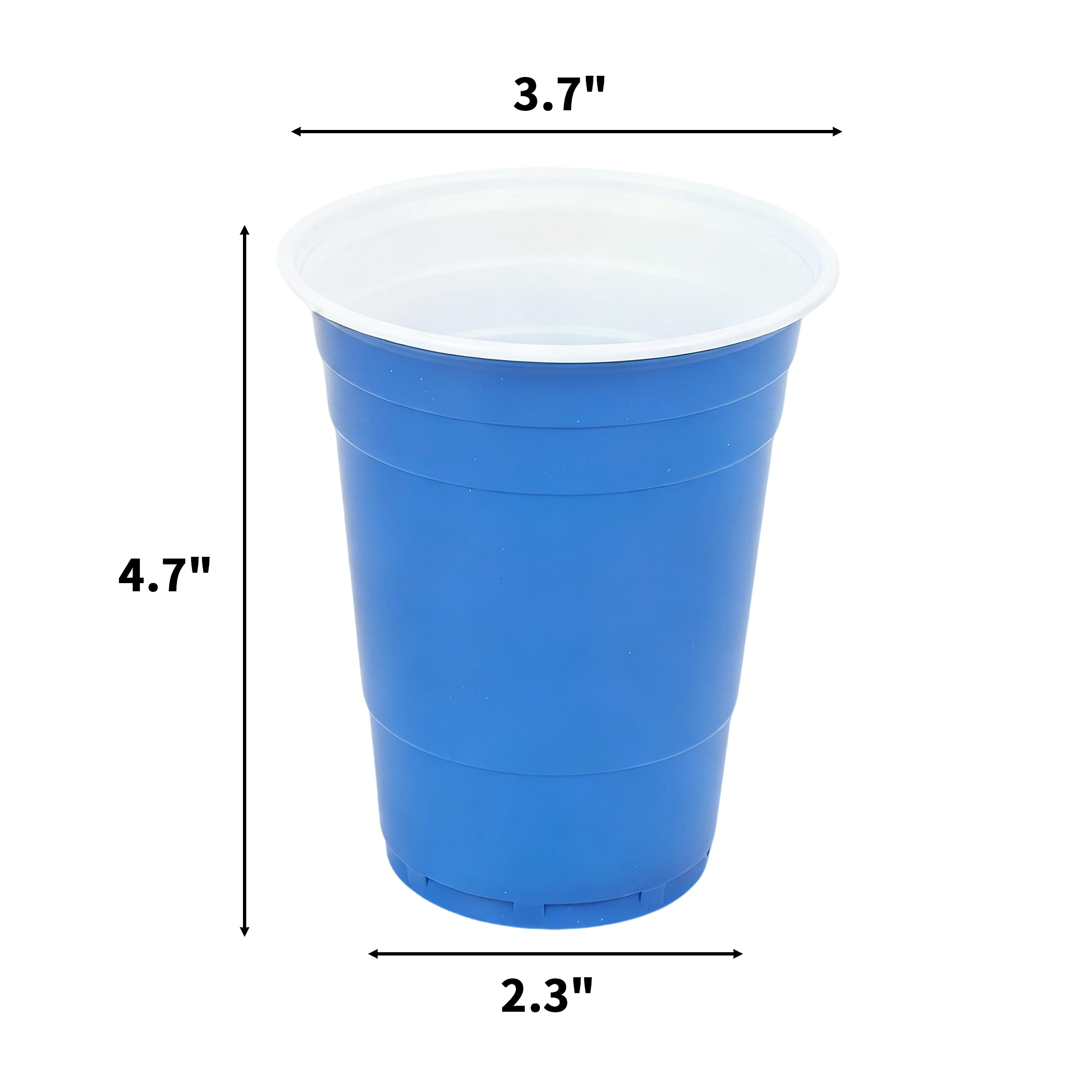 Sixteen Ounce Reusable Party Cup With Rolled Edge 13