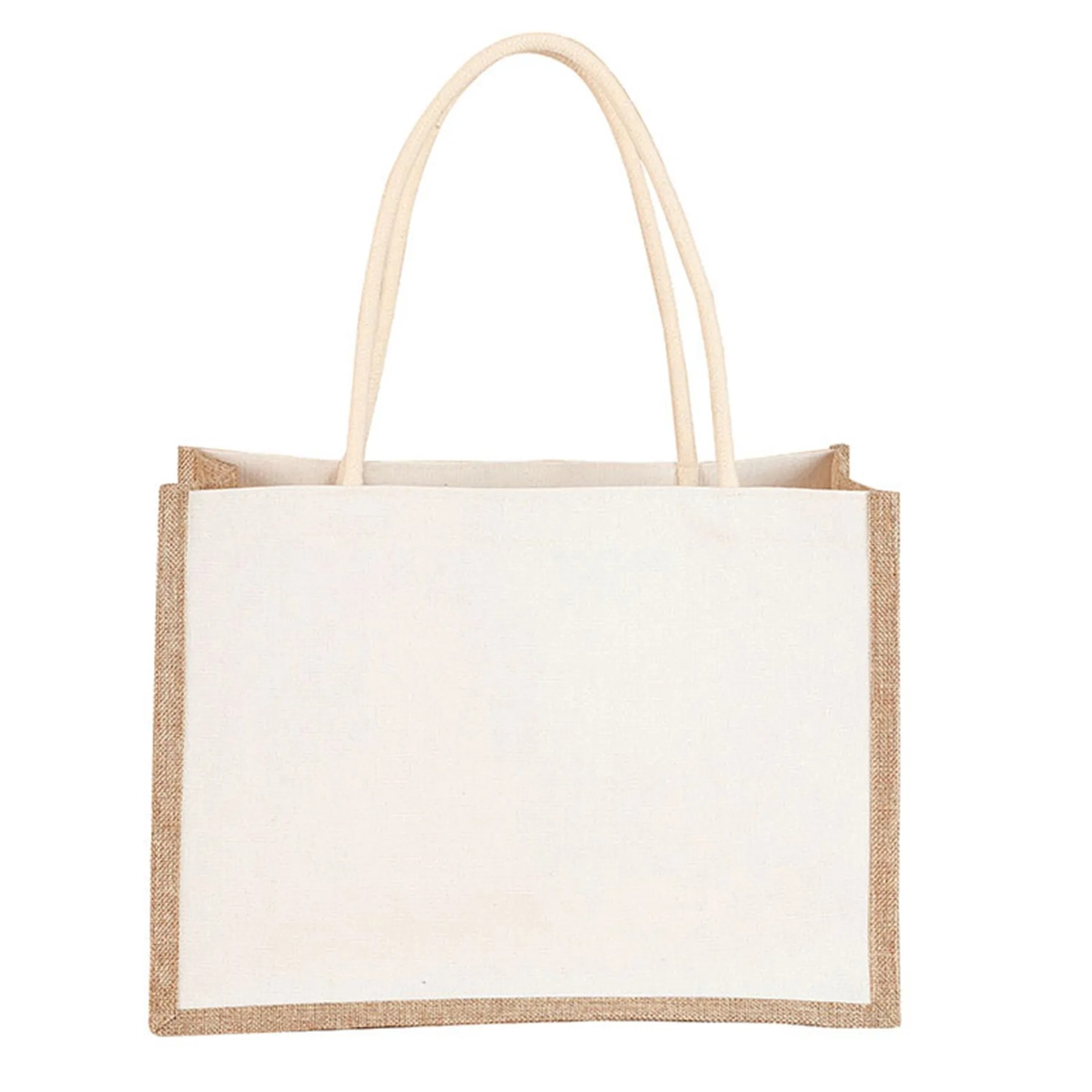 Imitation Linen Portable Eco-Friendly Shopping Bag, custom tote bag with logo imprint 2