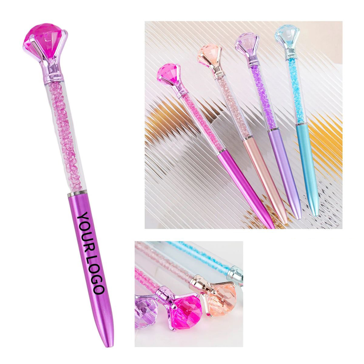 Retractable Diamond Pen with Comfortable Grip 2