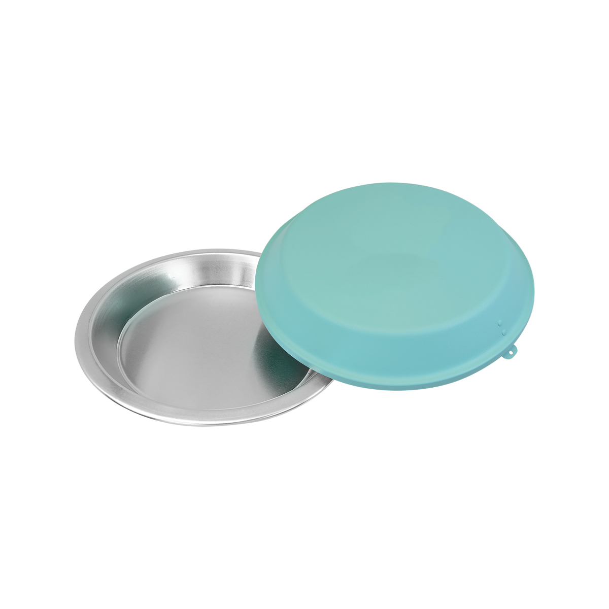 9" Aluminum Pie Pan with Teal Lid 3