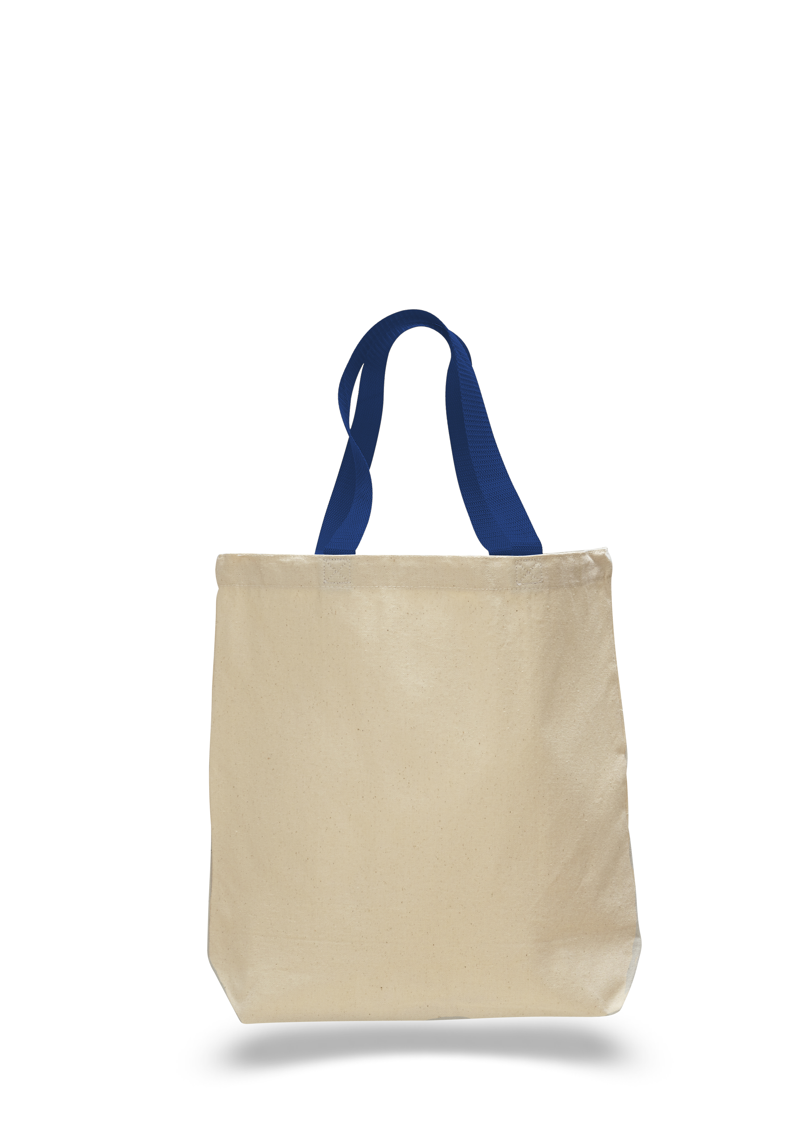 Heavy 12 oz Canvas Cotton Promotional Tote Bag with Colored Handles, custom tote bag with logo imprint 2