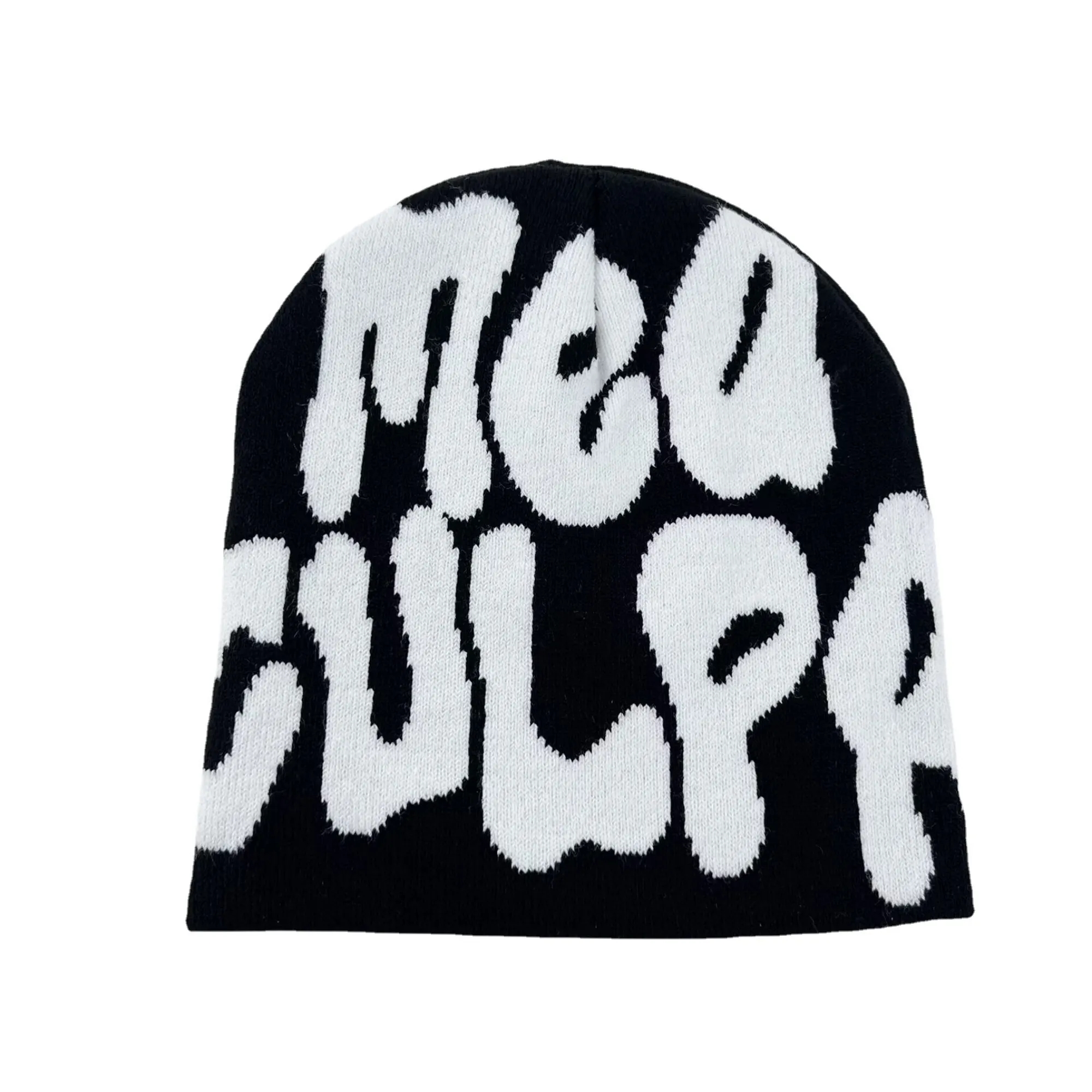 Jacquard knit hat 2