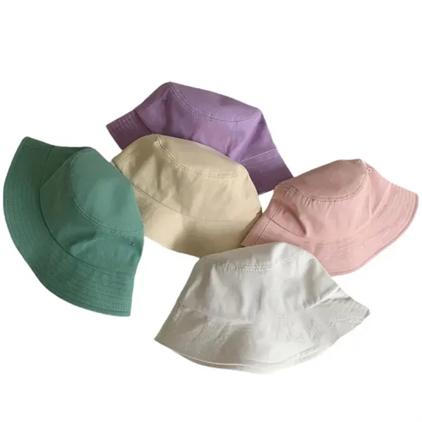 Wide-Brim Cotton Bucket Hat 7