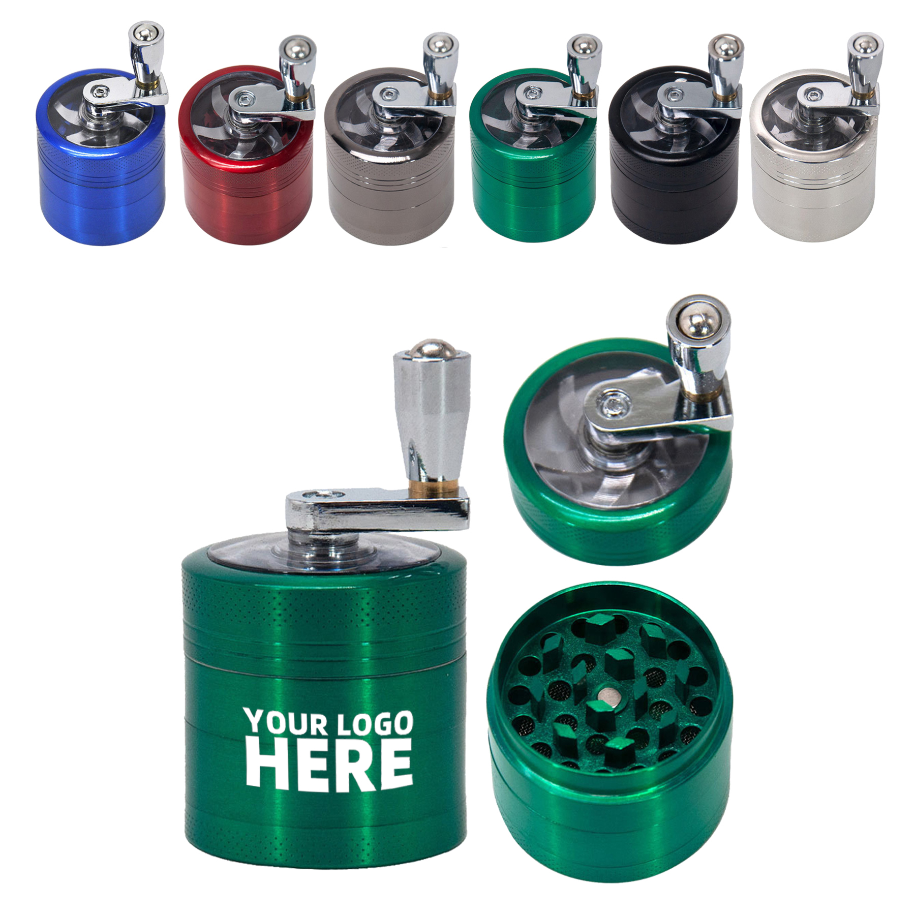 Metal Hand Cranked Herb Grinder 2