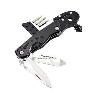 Stainless Steel Hex Wrench Safety Hammer Tool Kit With Flashlight 7