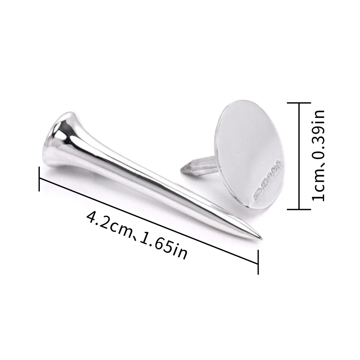 42mm Zinc Alloy Golf Tee Electroplated Durable 5