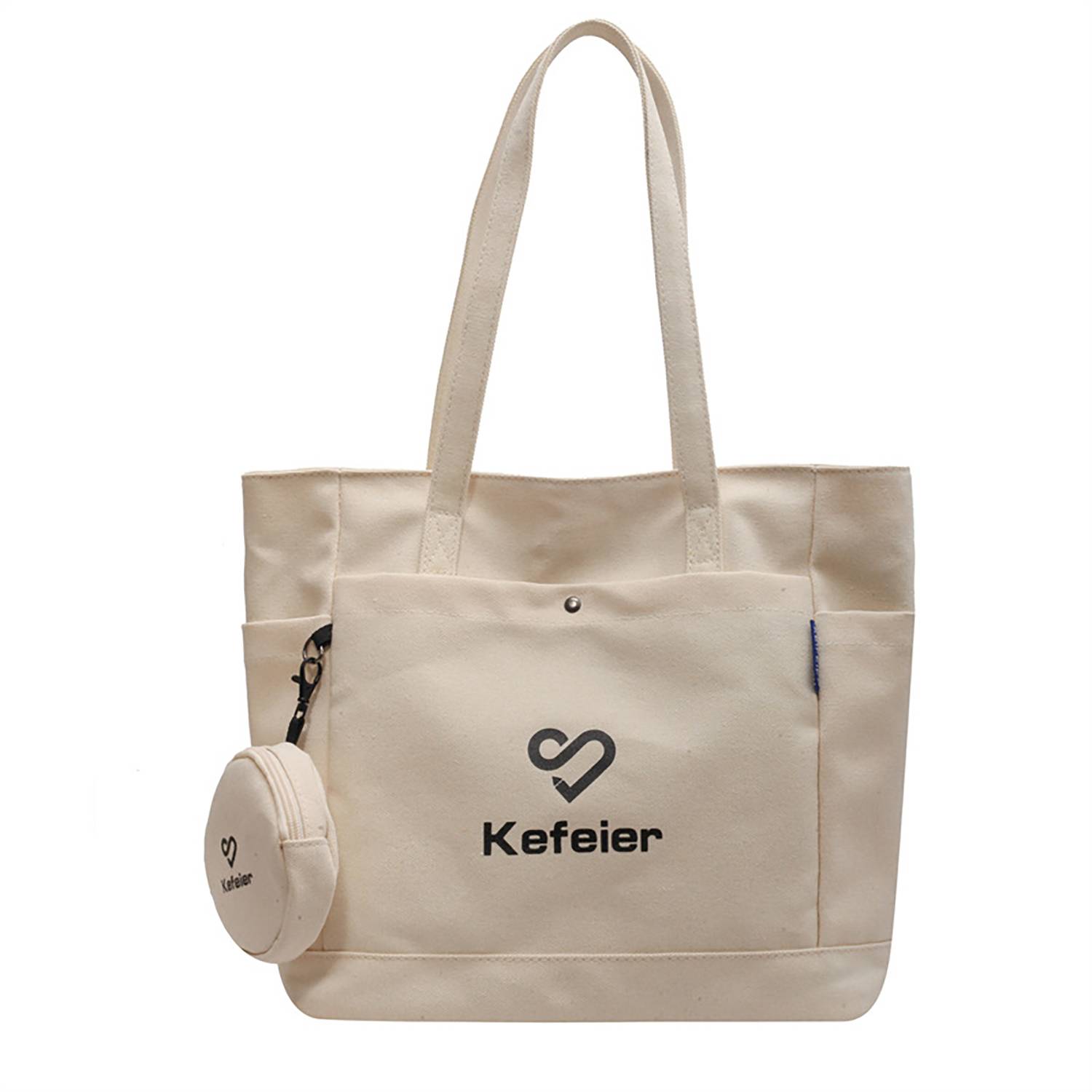 Spacious Canvas Commuter Bag w/ Coin Purse 4