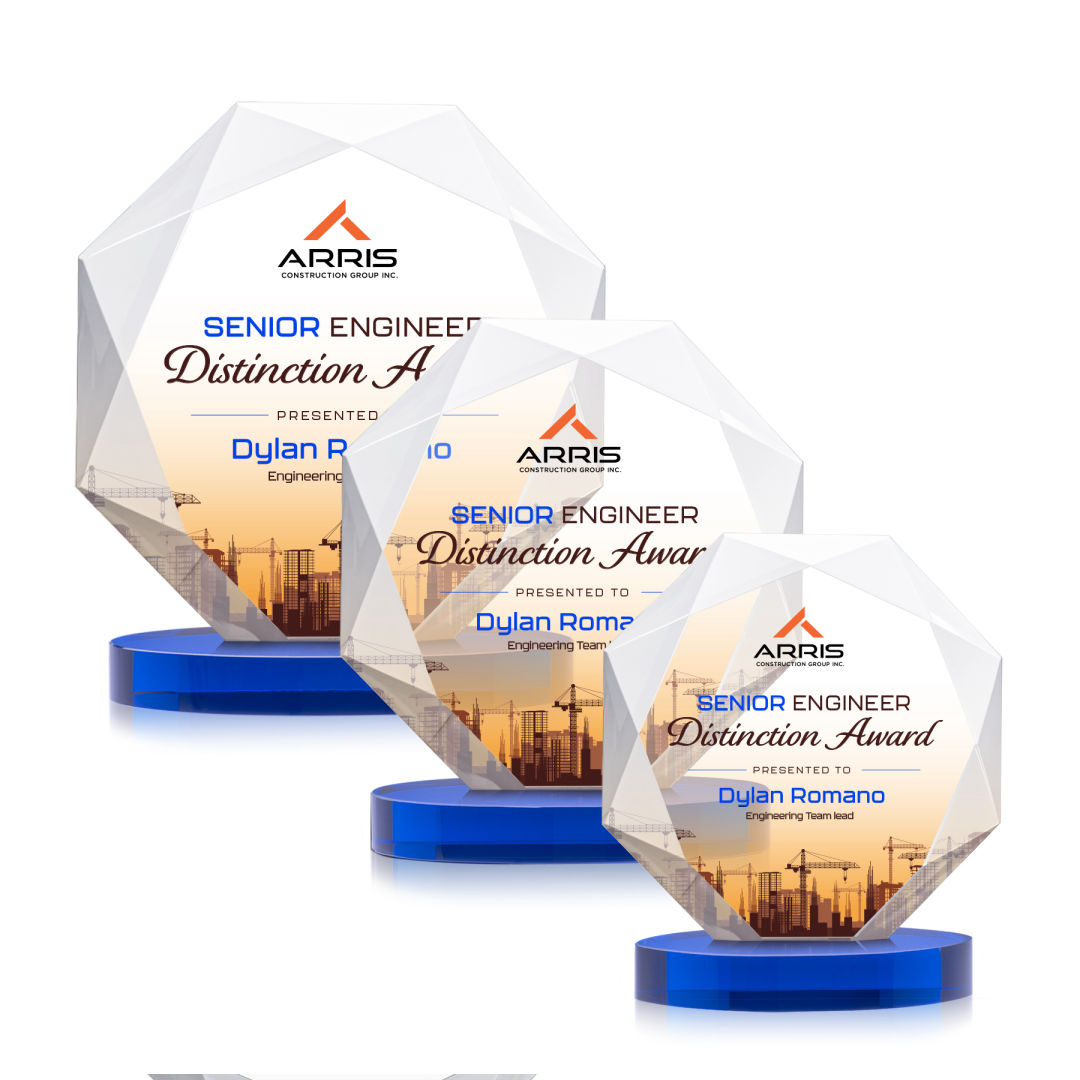 Kitchener VividPrint™ Award on Alberton Base - Blue 5