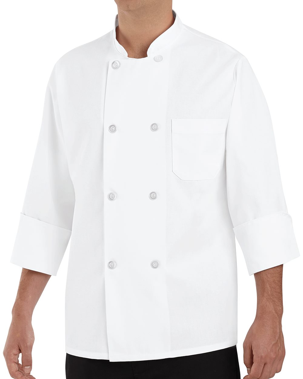 Eight Pearl Button Chef Coat