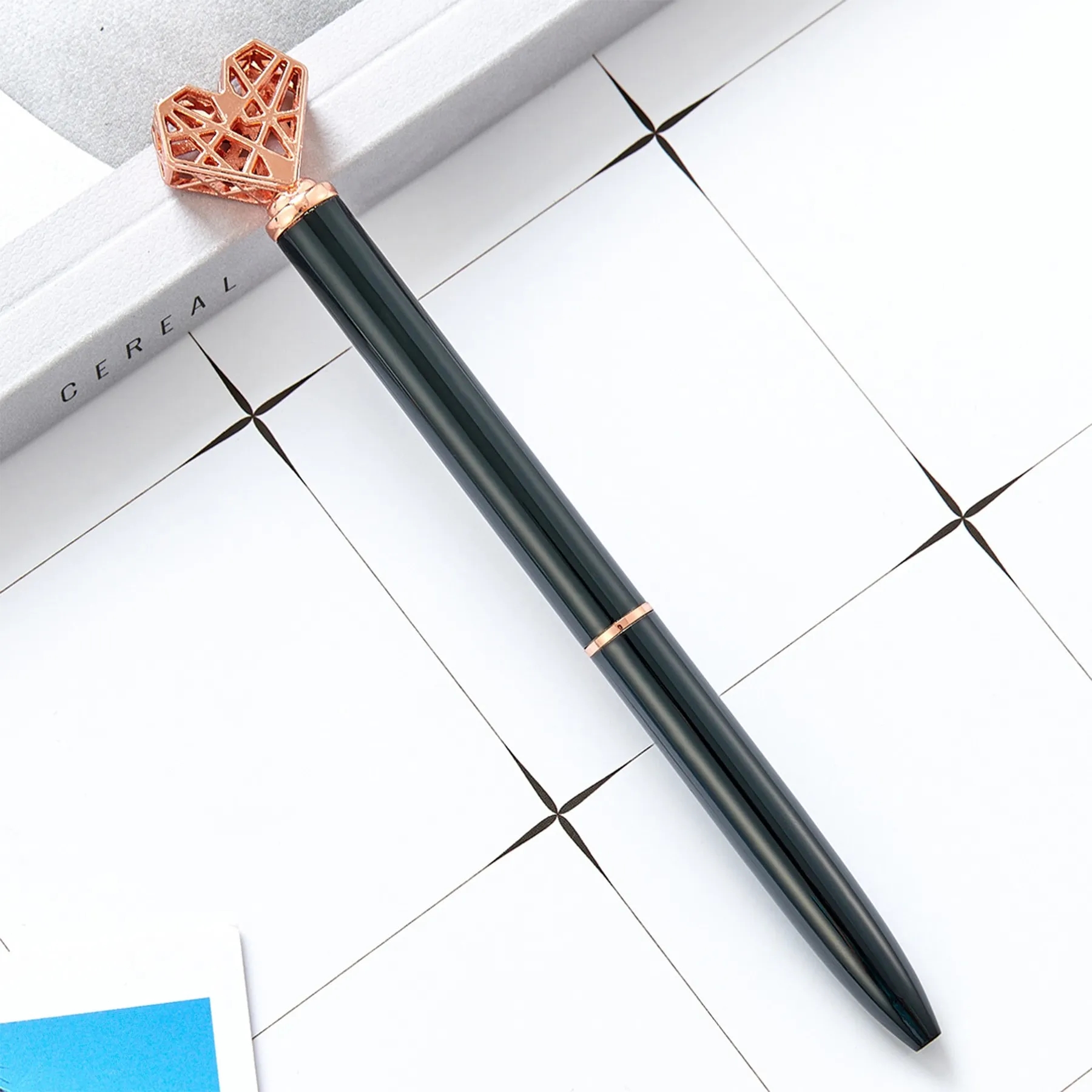 Heart Rose Gold Metal Pen 2