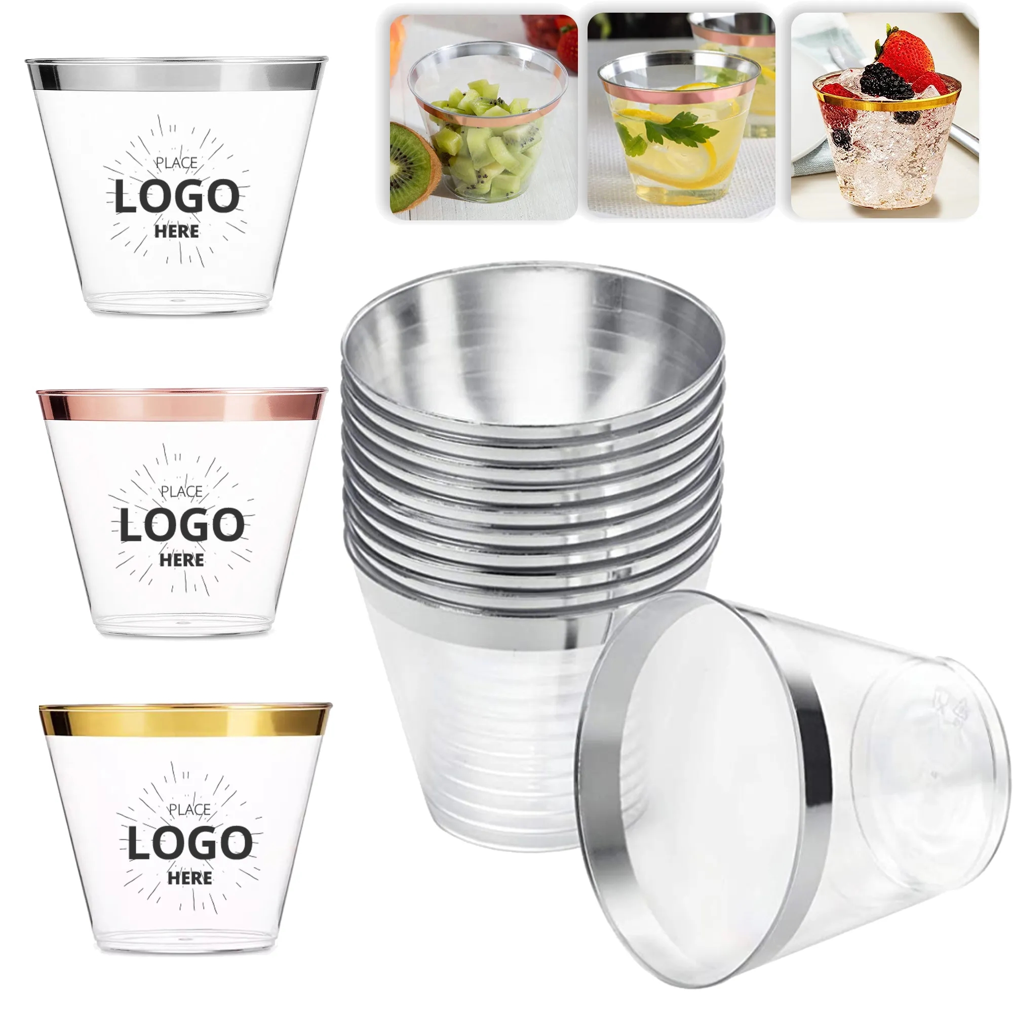 9 oz Clear Plastic Cups 3