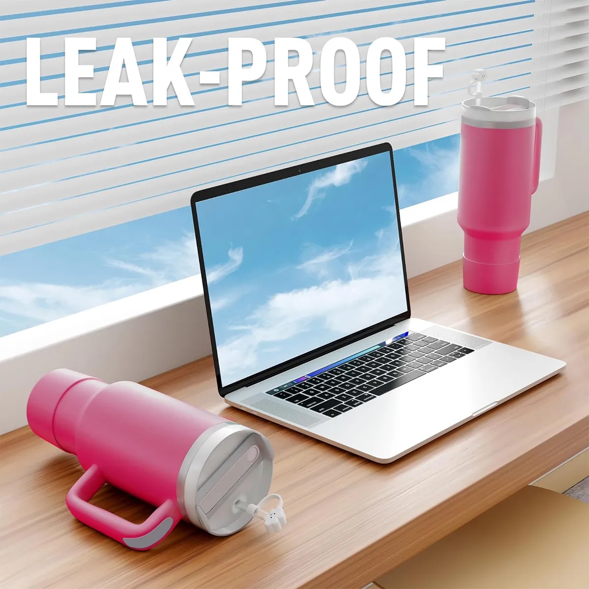 40oz Stainless Steel Insulated Travel Mug Straw Cup with Lid 3