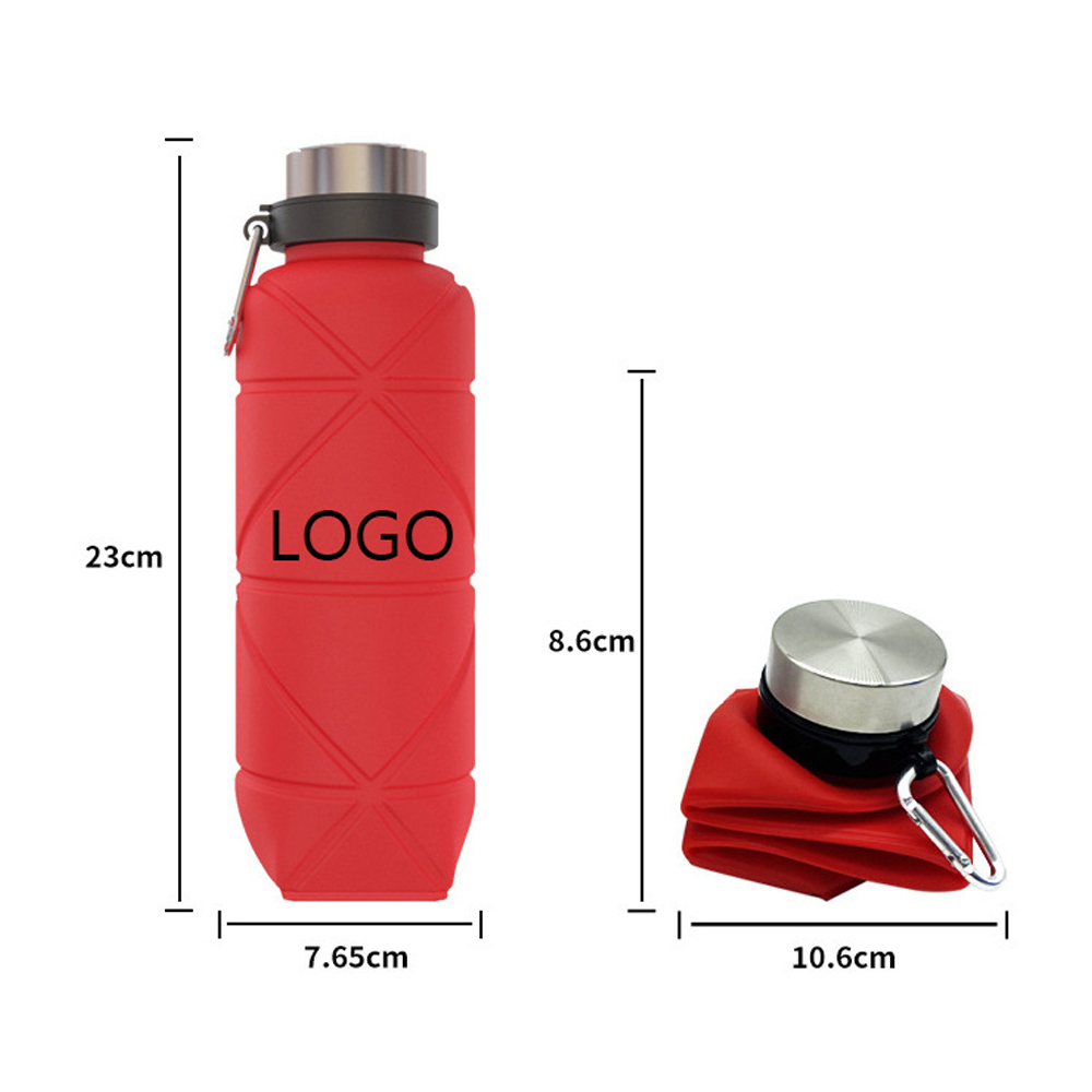 Silicone Folding Sports Cup with Keychain 2