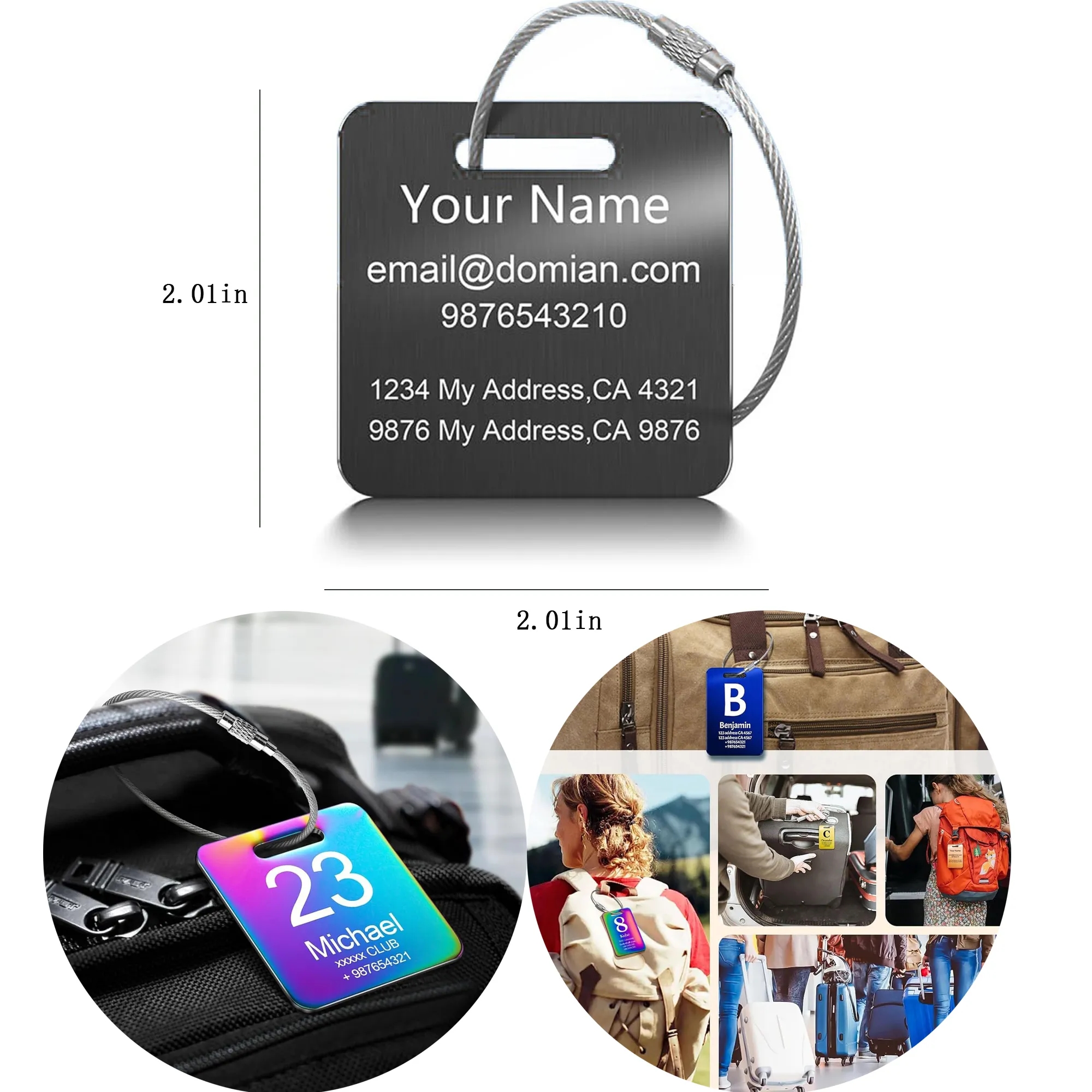 Personalized Stainless Steel Travel Card 5