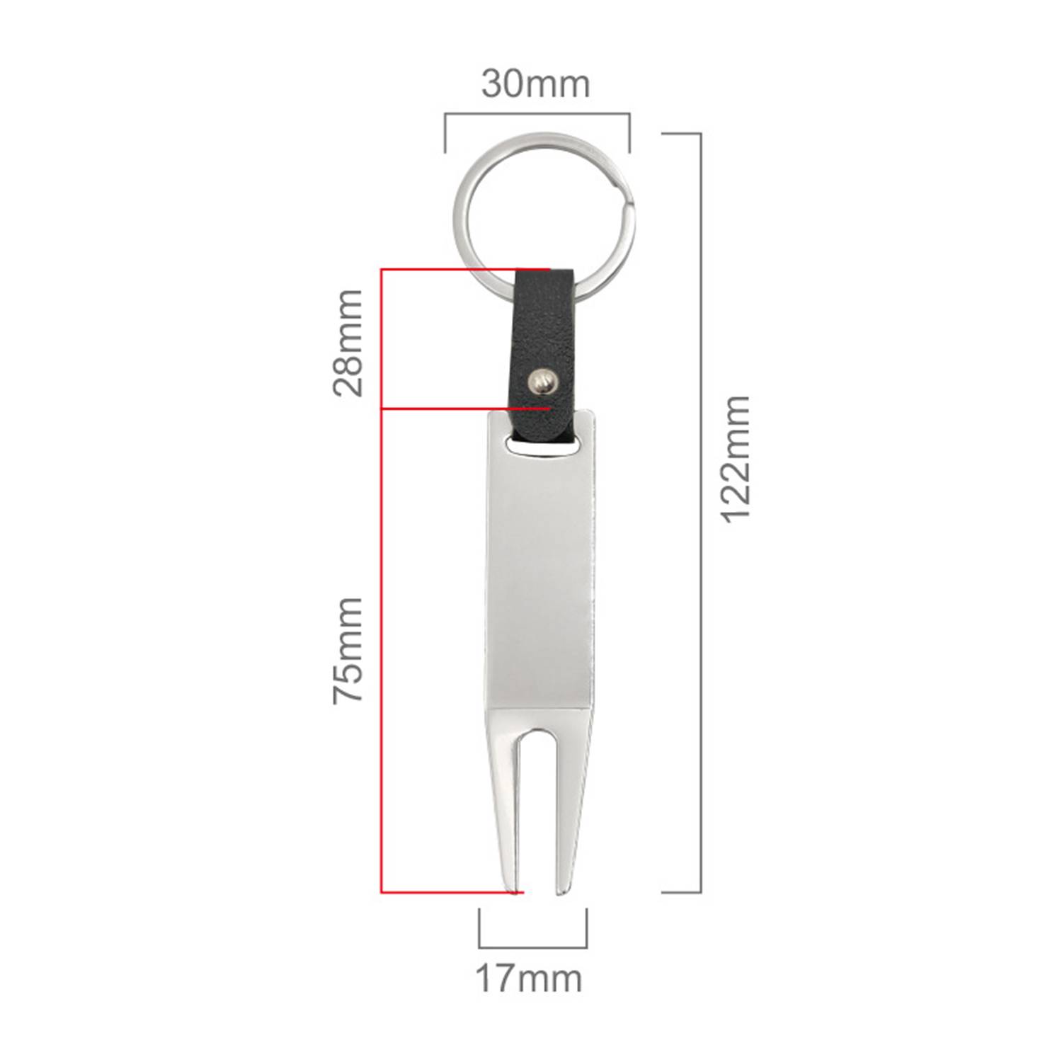 Zinc Alloy Golf Divot Tool Keychain 5