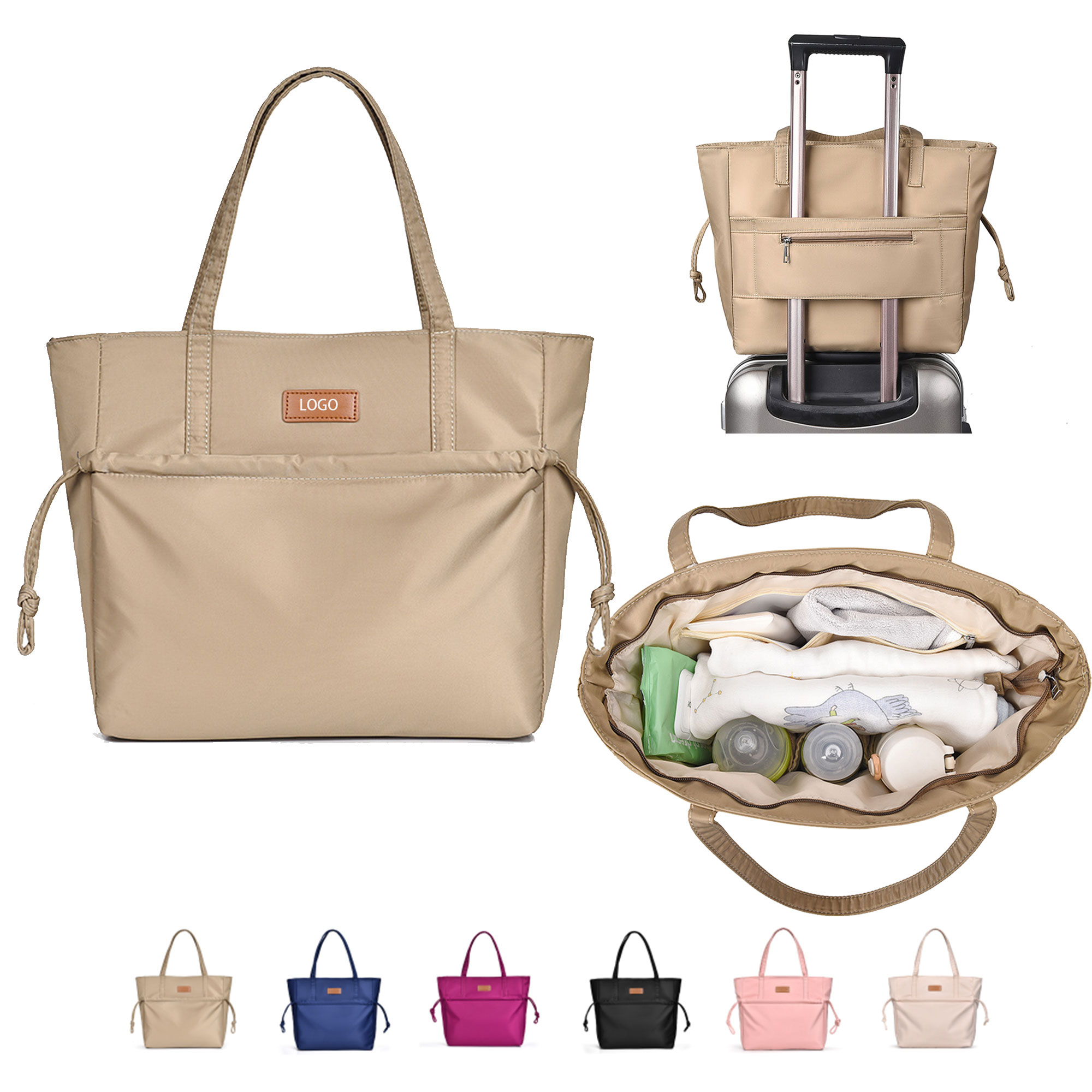 Women's Large Capacity Tote Bag Commuting Travel Bag Mother's Handbag 2