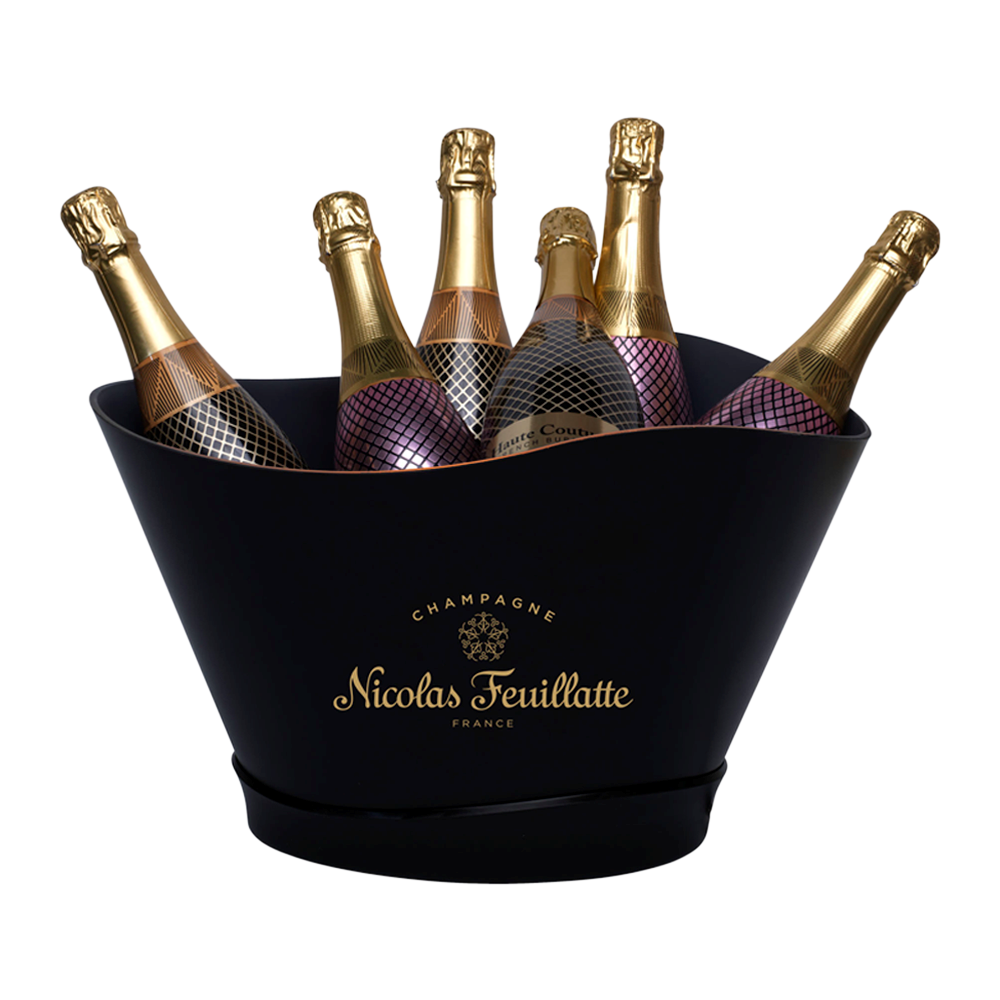 Large Black Plastic LED Ice Bucket 2
