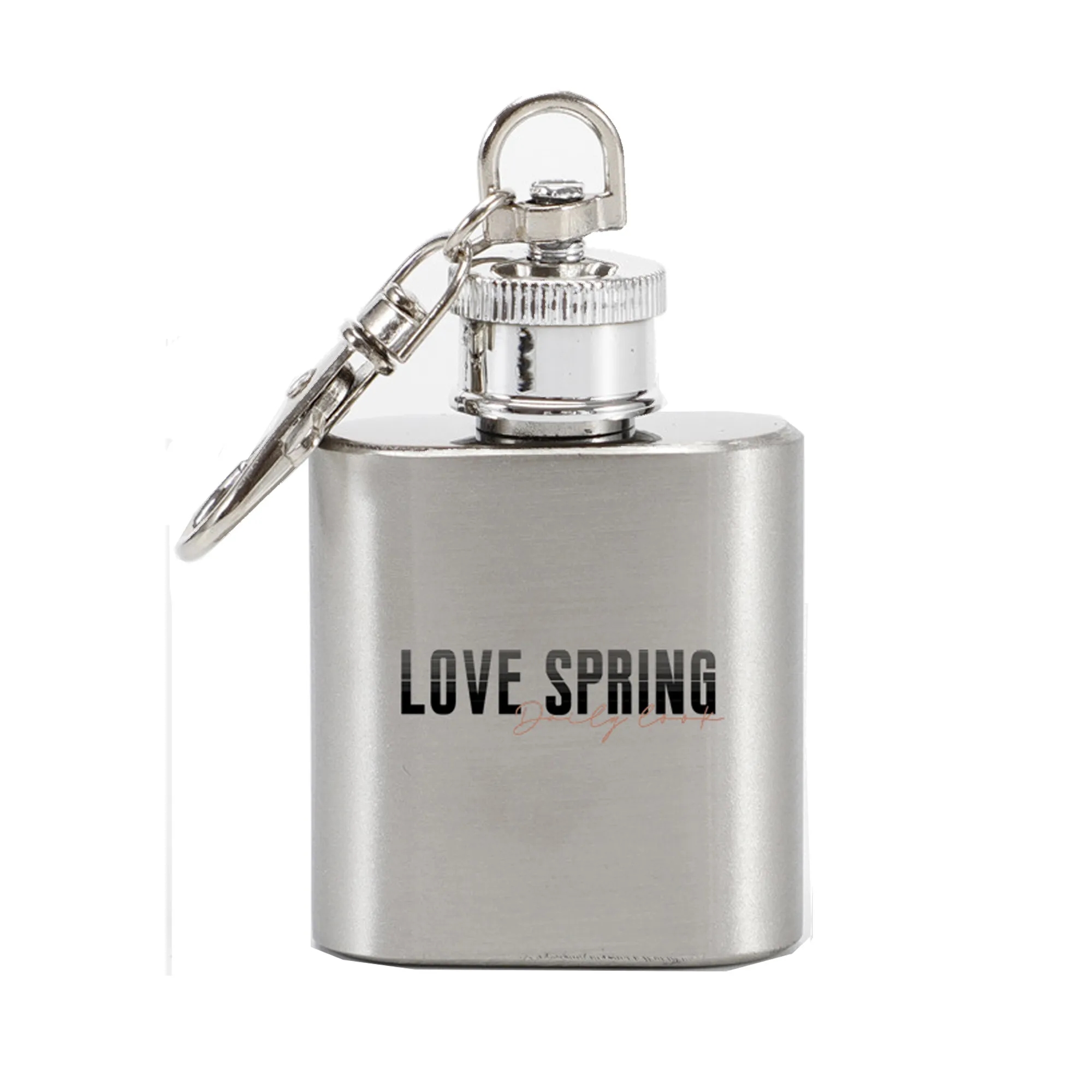 1Oz Stainless Steel Flask Bottle With Keychain 2