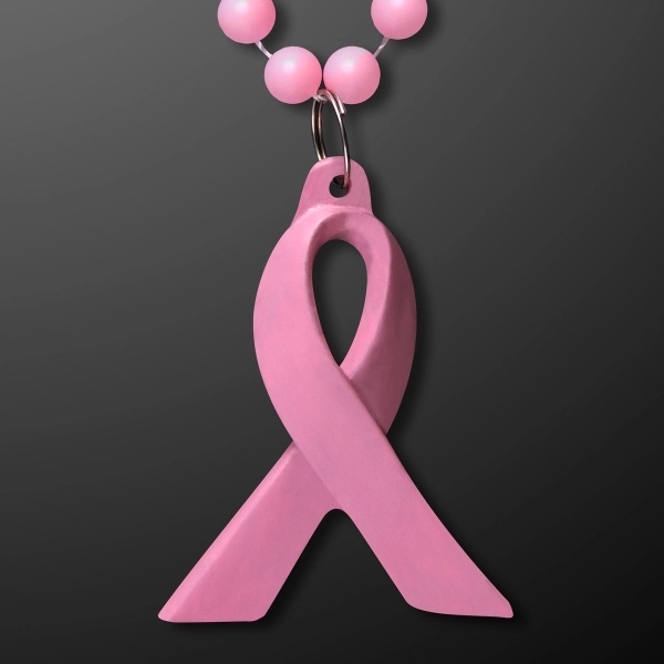 Breast Cancer Awareness Pink Ribbon Beads (No Light) 4