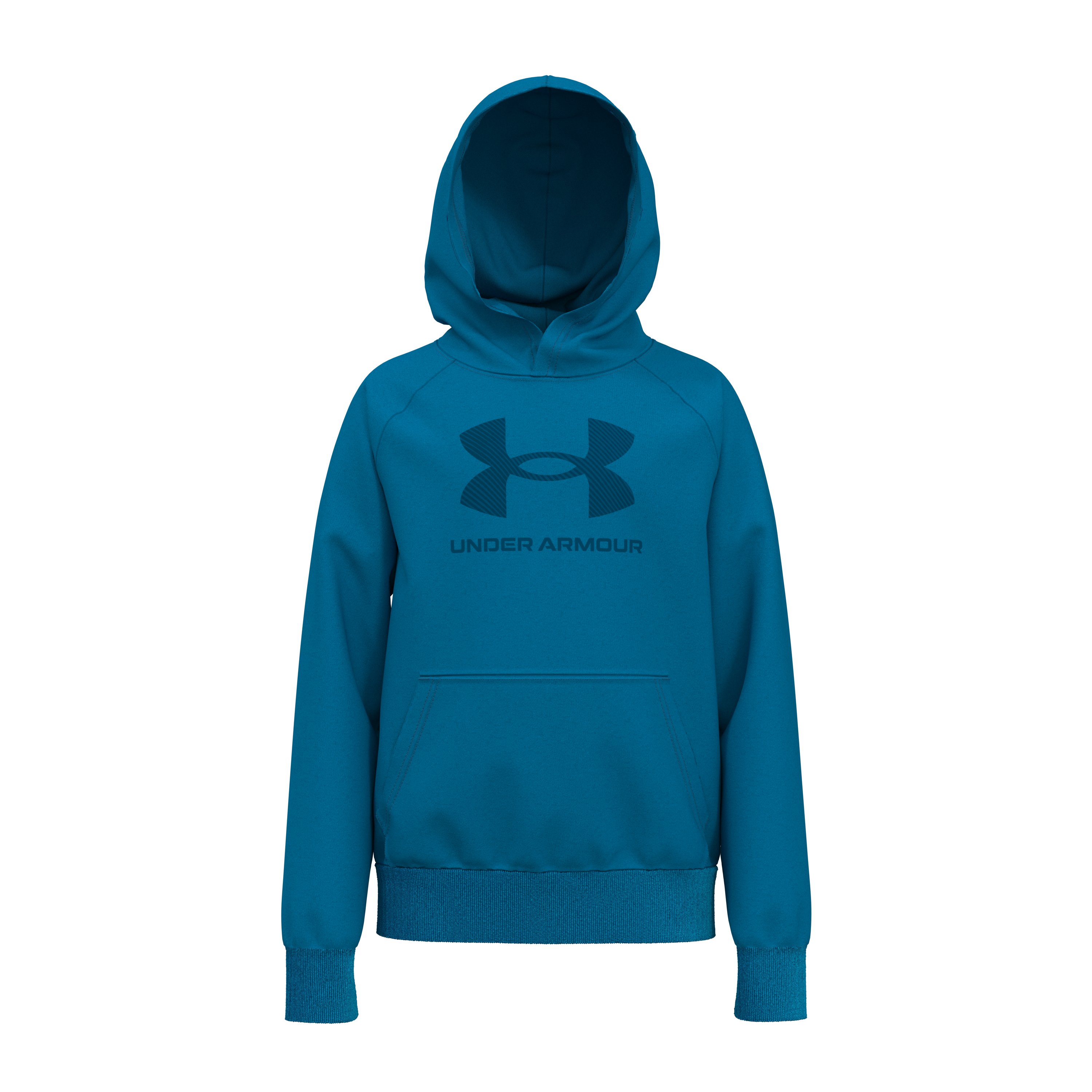 Boys' UA Rival Fleece Big Logo Print Fill Hoodie 2