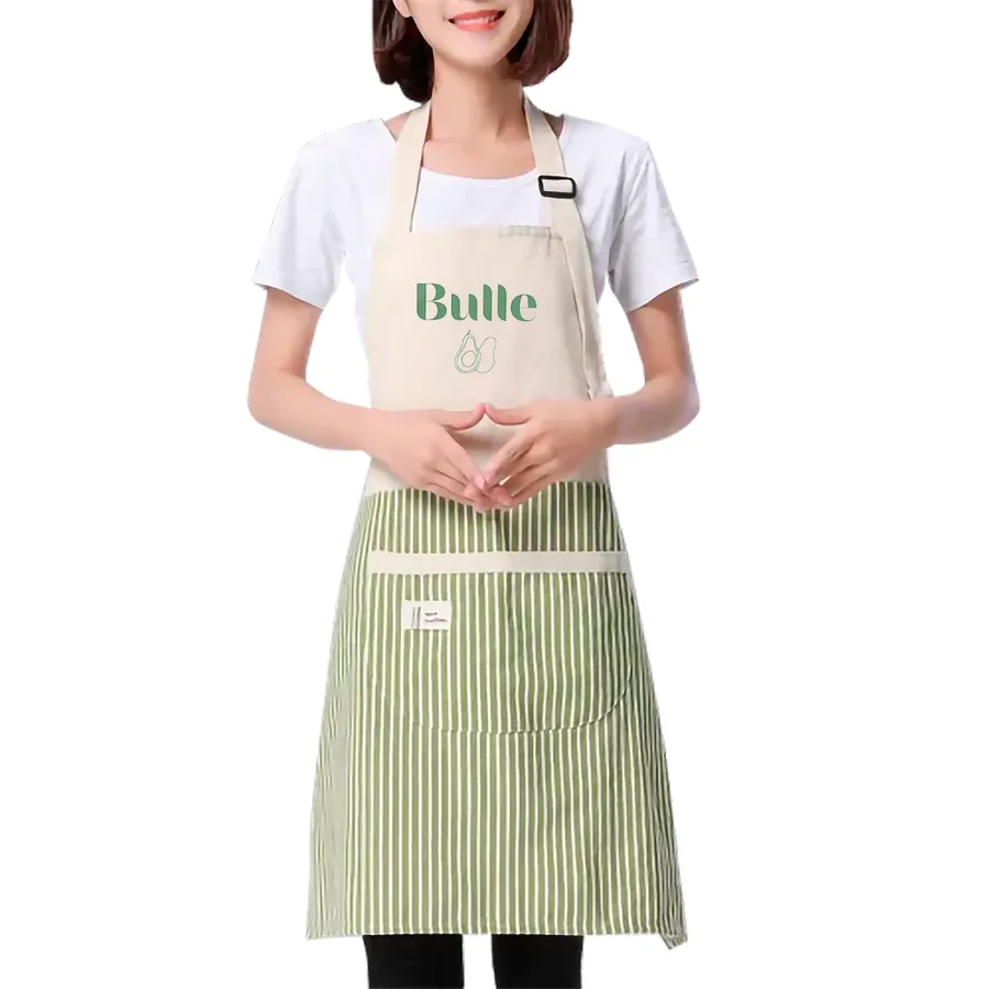 Apron with Happy Bear Patch 5