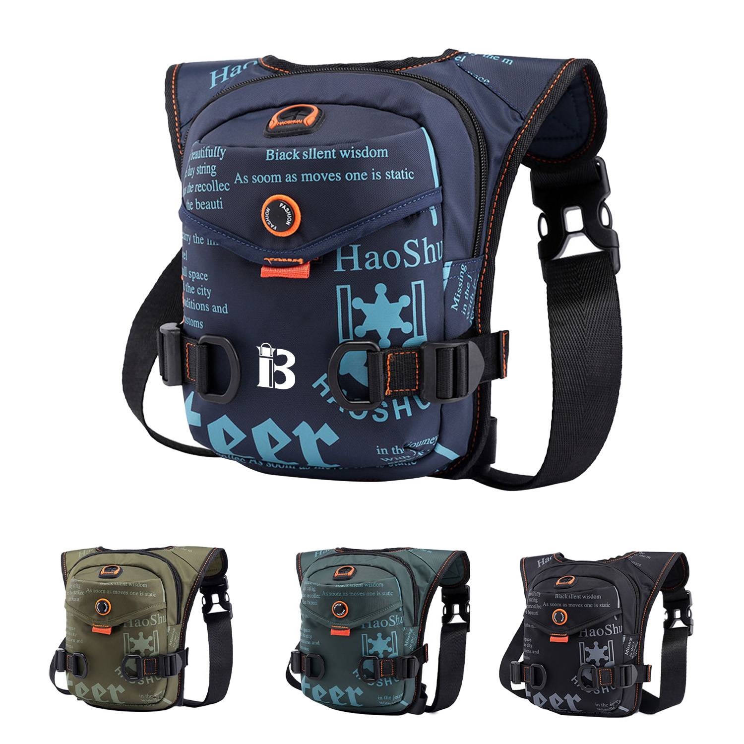 Nylon Outdoor Tactical Waist Bag With Earphone Hole 1