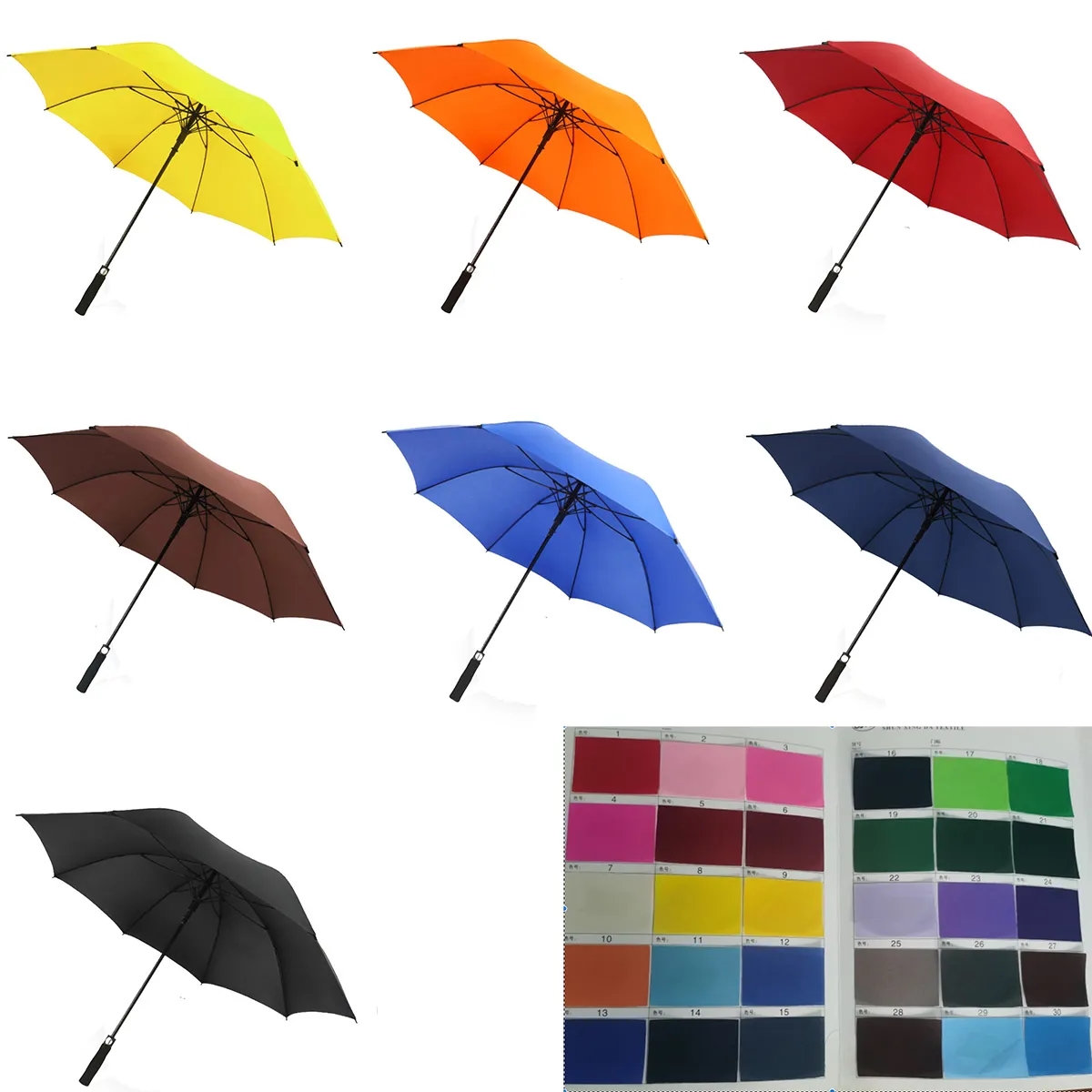 27 Inches Automatic Open Golf Umbrella 4