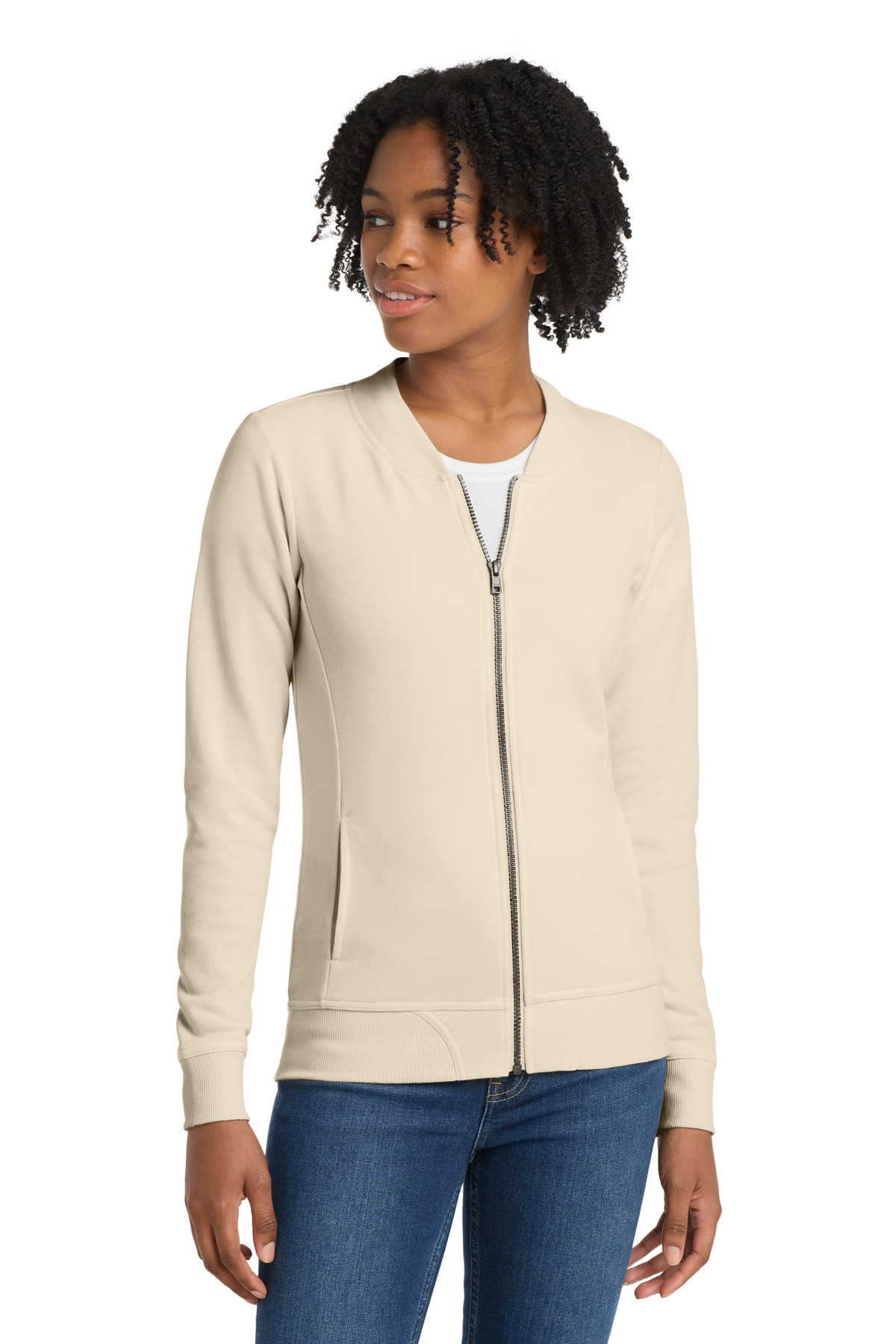 Sport-Tek Women's Lightweight French Terry Bomber LST274 2
