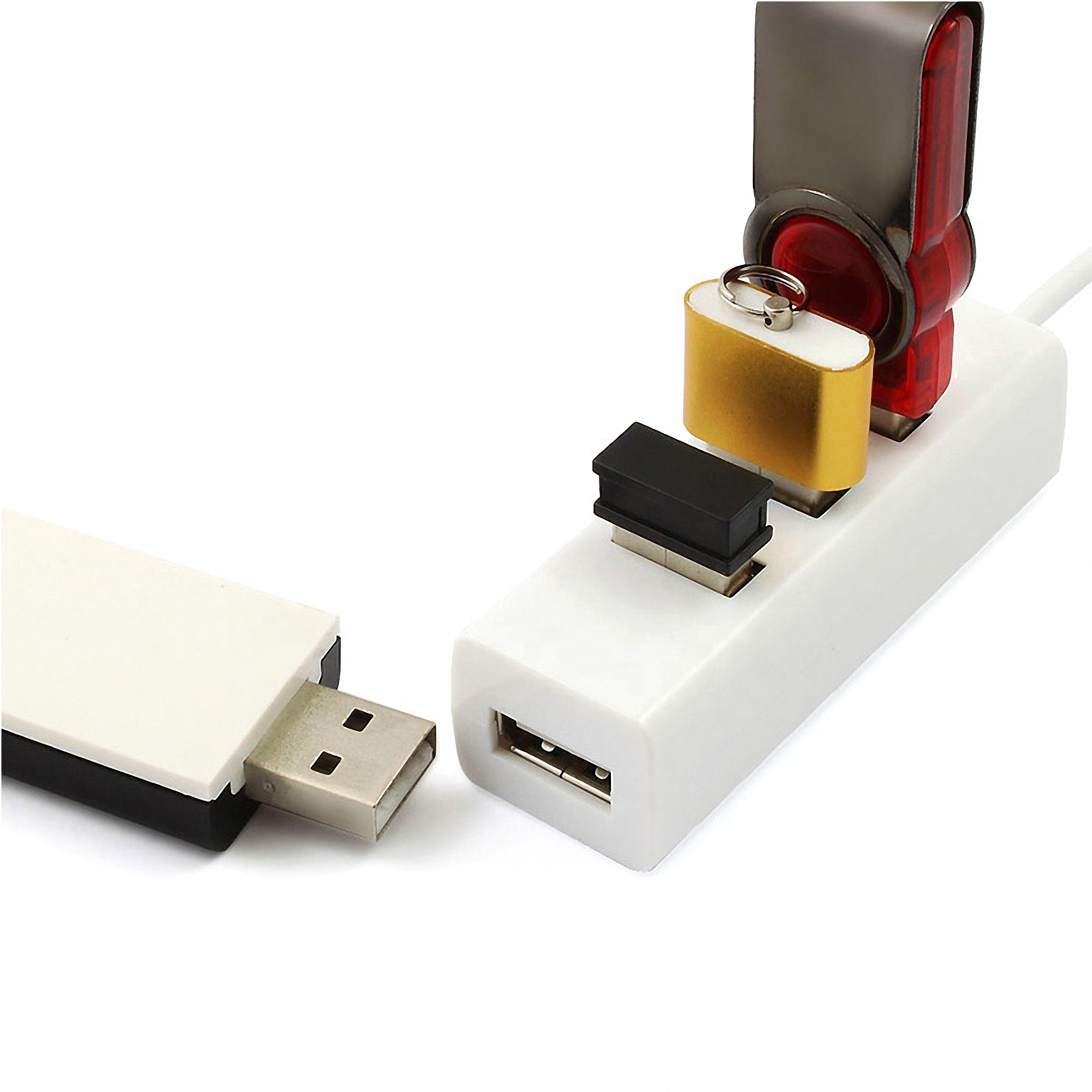 4 Port High Speed USB 2.0 Hub Adapter Expansion 2