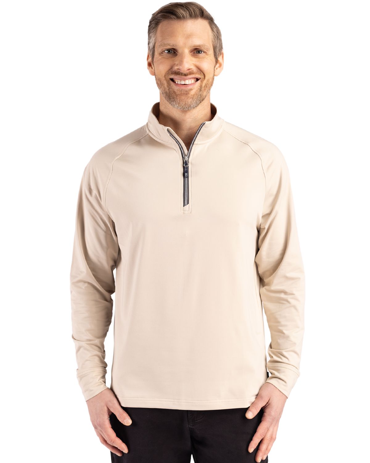 Cutter & Buck Adapt Recycled Soft Knit Stretch  Mens Quarter Zip Pullover 144