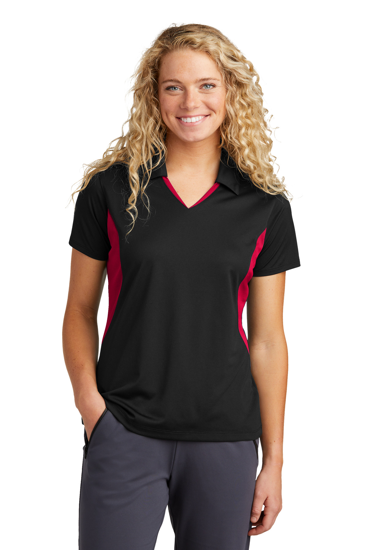 Sport-Tek® Women's Side Blocked Micropique Sport-Wick Polo 48