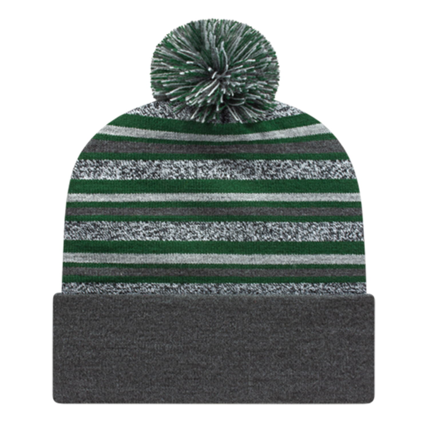 Striped Knit Cap with Cuff