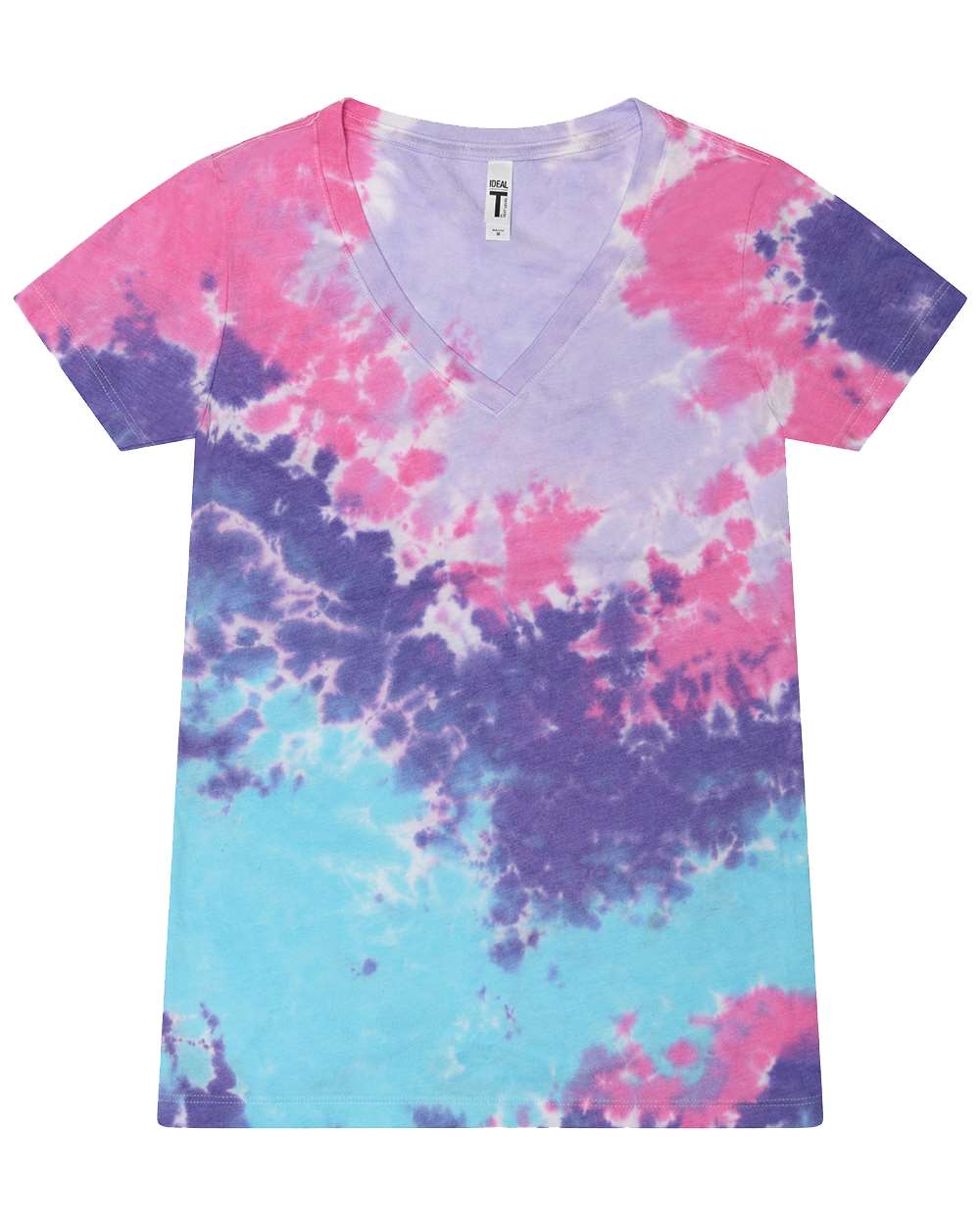 Women's Tie-Dyed V-Neck T-Shirt - 1075 7