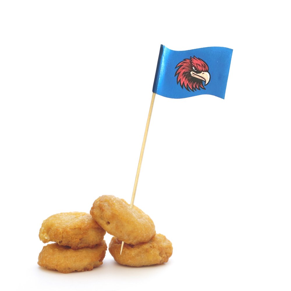 6" Bulk Custom Toothpick Flags - Medium Wavy - 1.75" x 1.25" 5