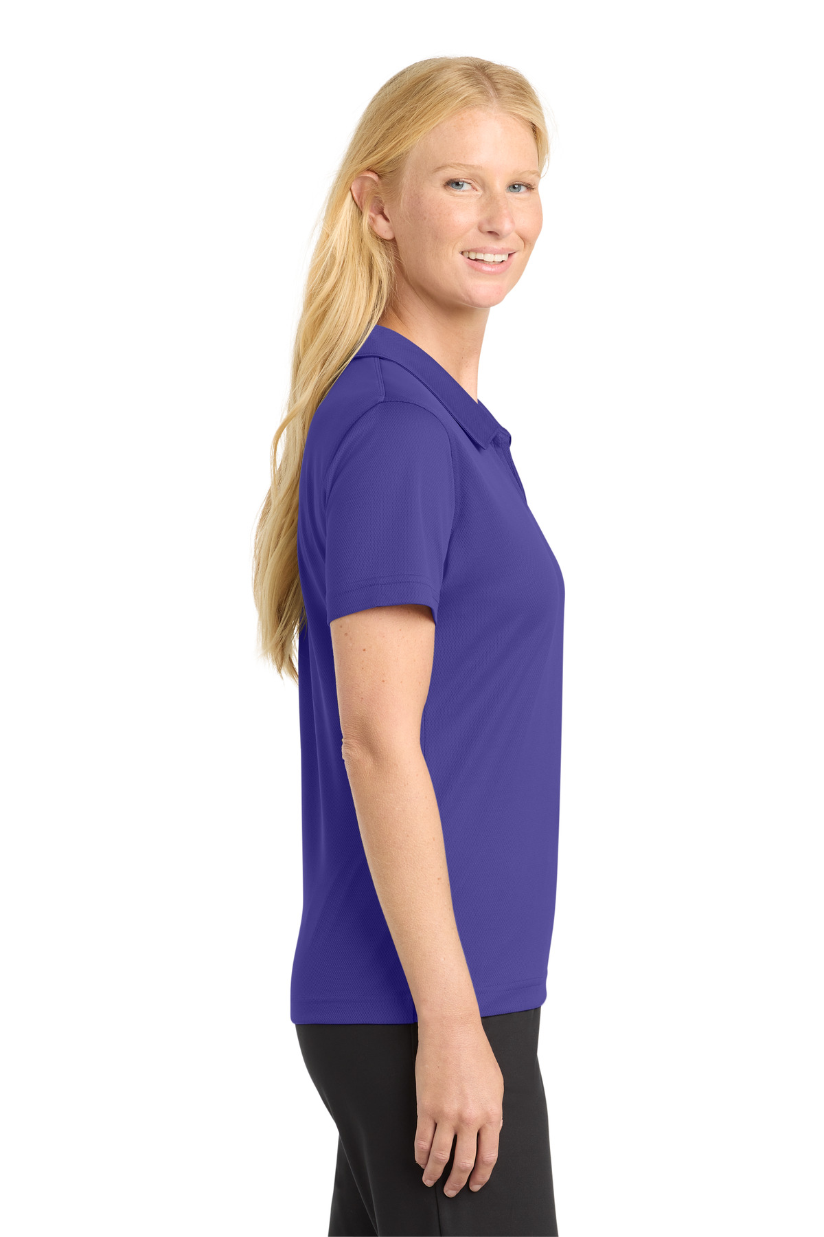 Sport-Tek Women's Dri-Mesh V-Neck Polo. L469 73